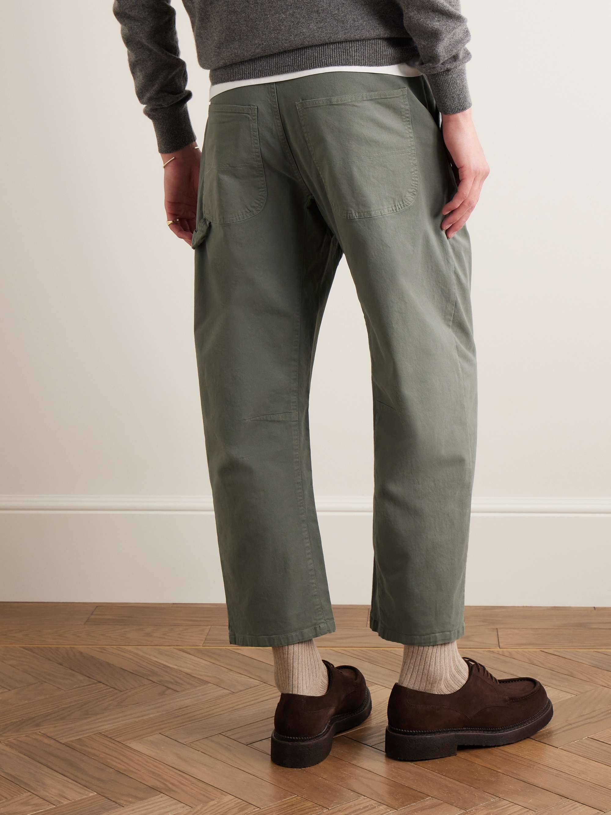 Carpenter Straight-Leg Cropped Cotton-Blend Twill Trousers view