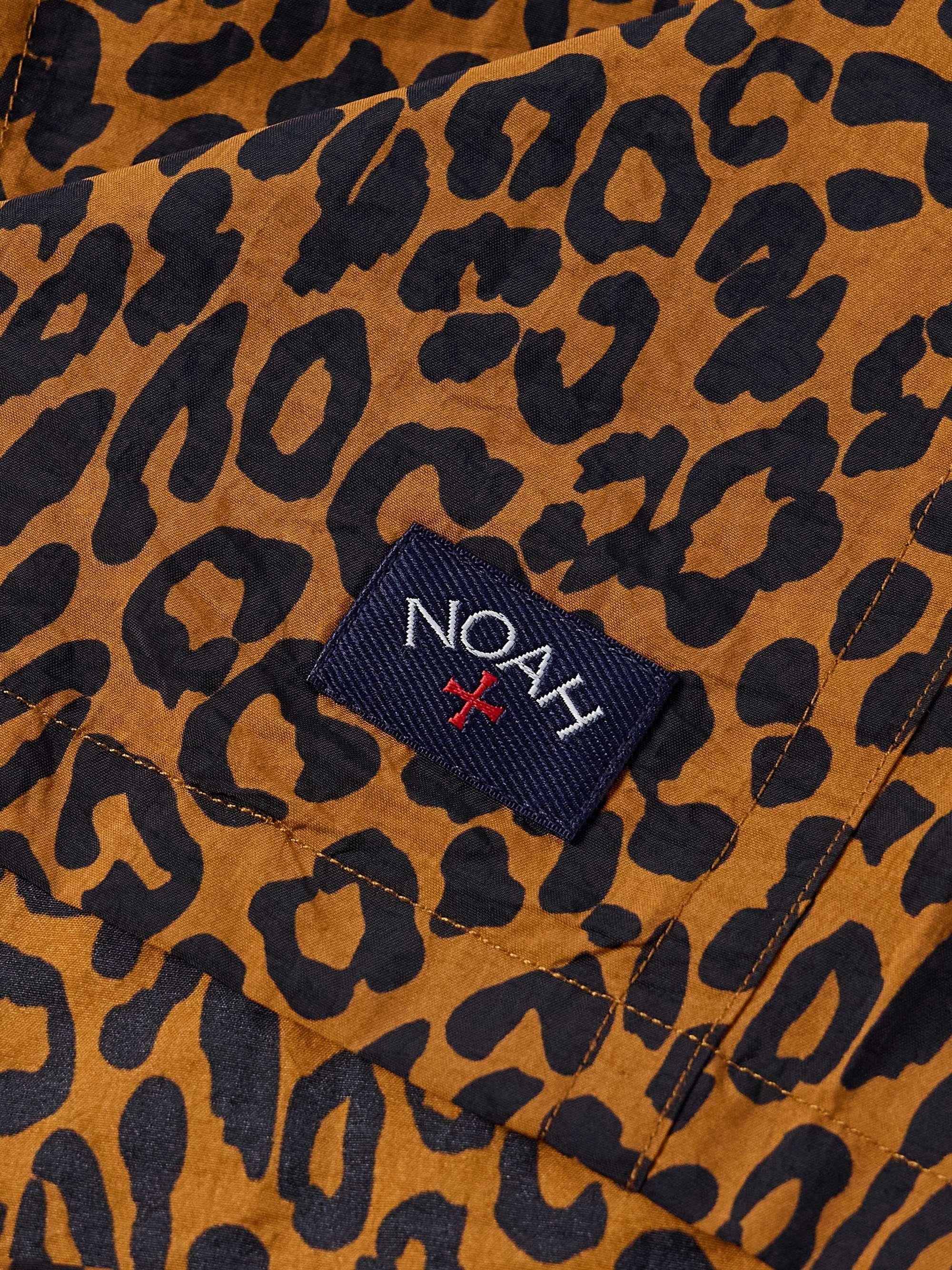 Straight-Leg Mid-Length Leopard-Print Swim Shorts view