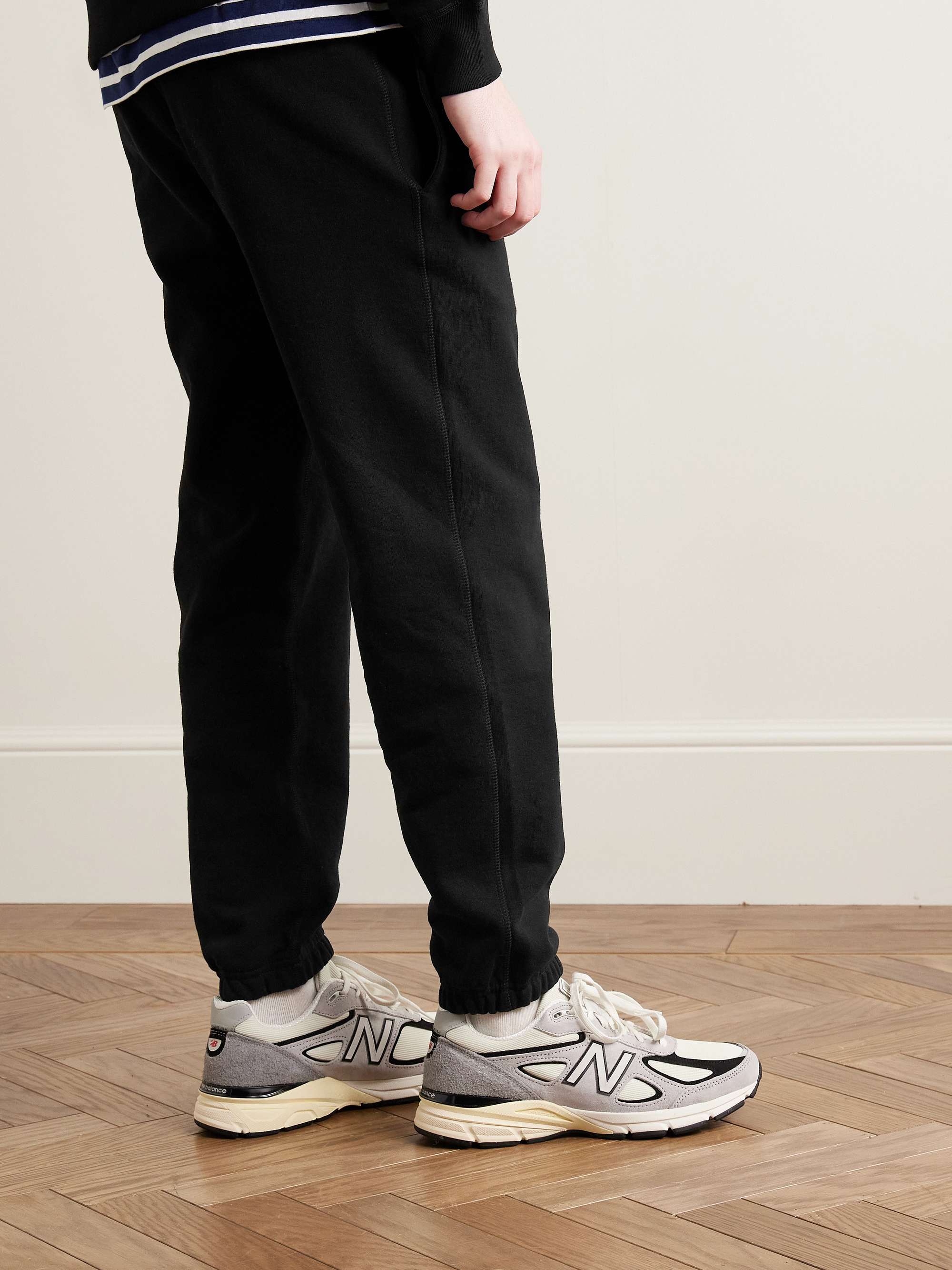 Core Tapered Logo-Embroidered Cotton-Jersey Sweatpants view