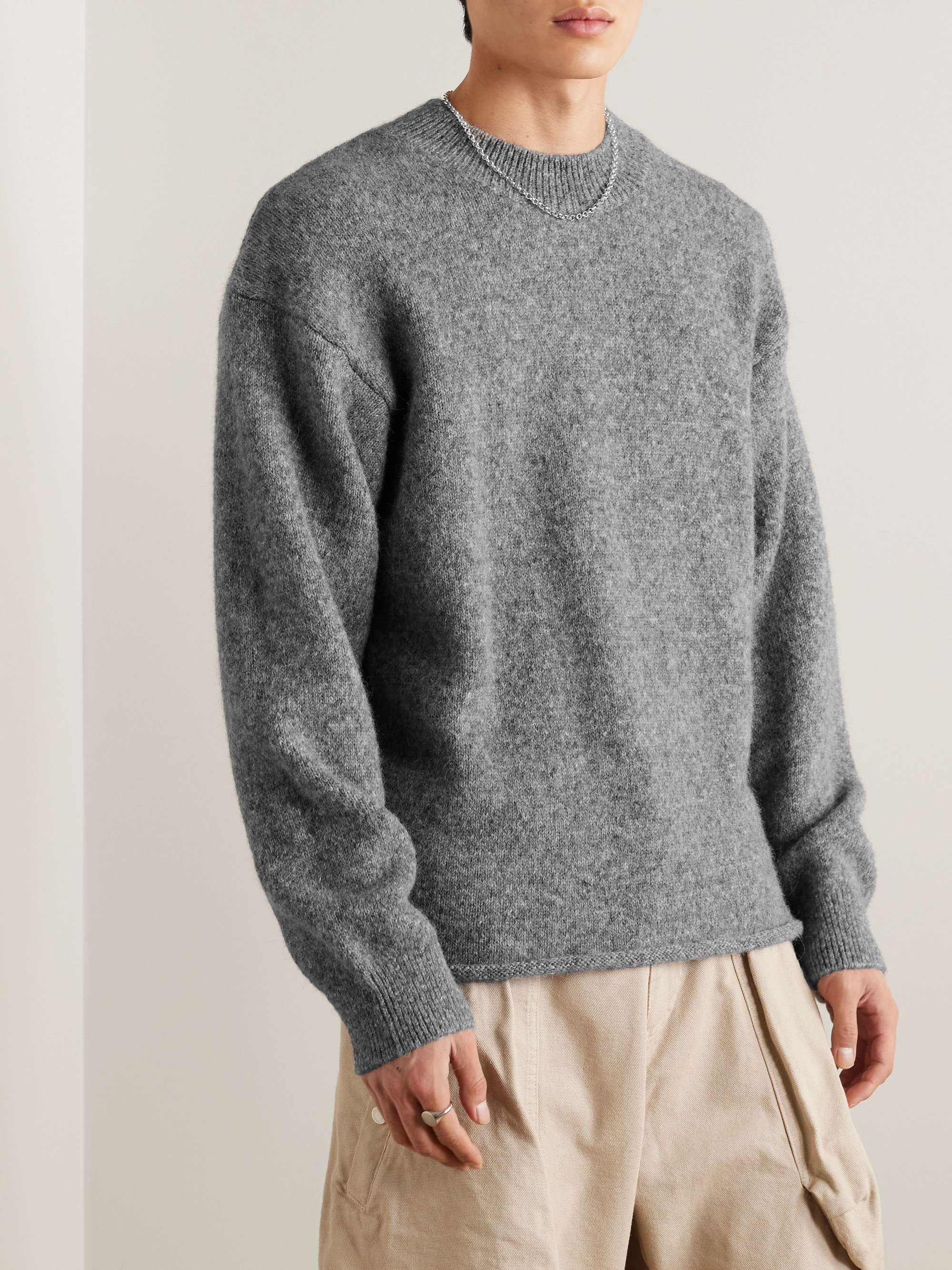 Logo-Intarsia Alpaca-Blend Sweater view