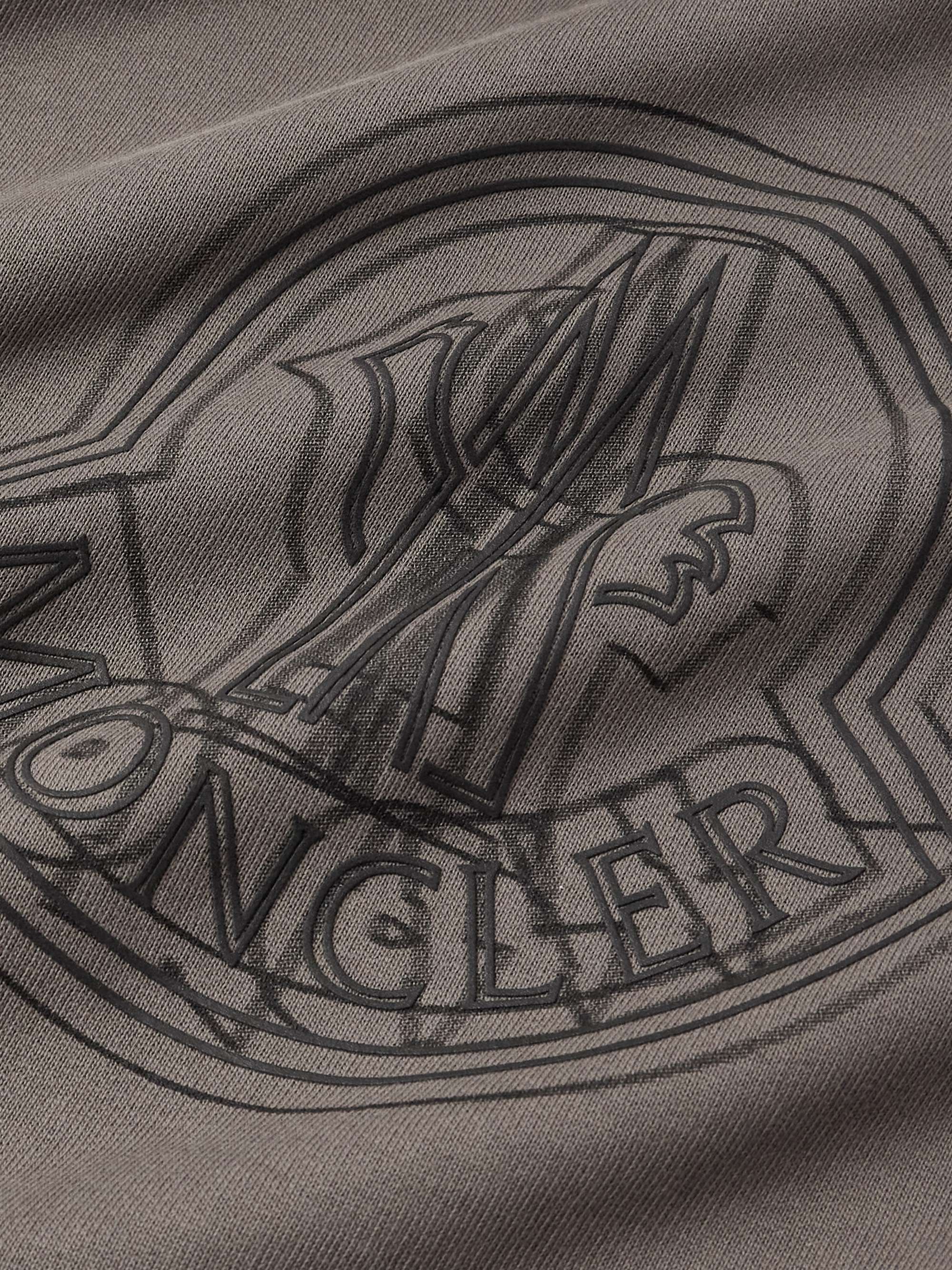 Logo-Appliquéd Printed Cotton-Jersey Hoodie view