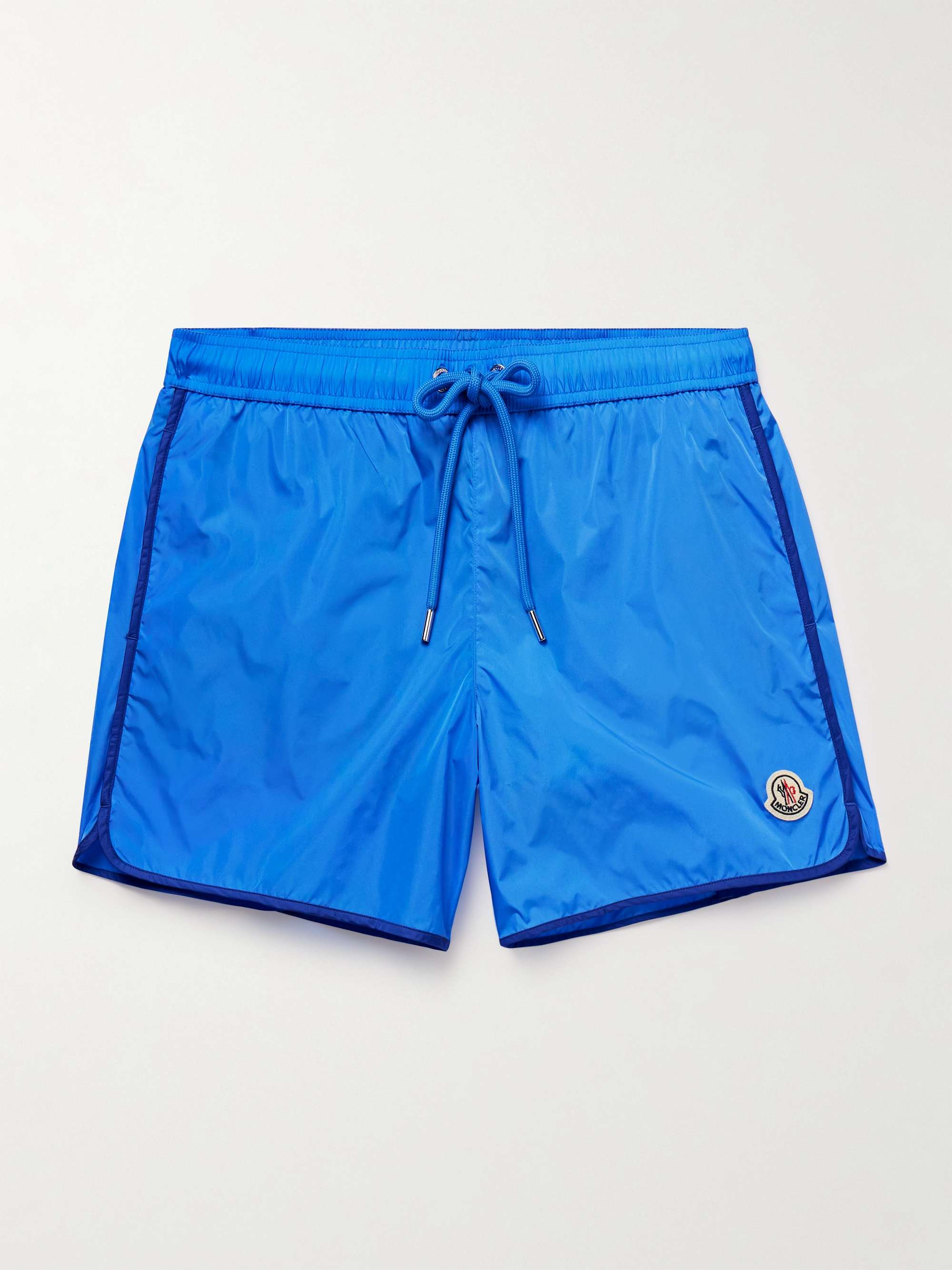 Straight-Leg Mid-Length Logo-Appliquéd Swim Shorts view