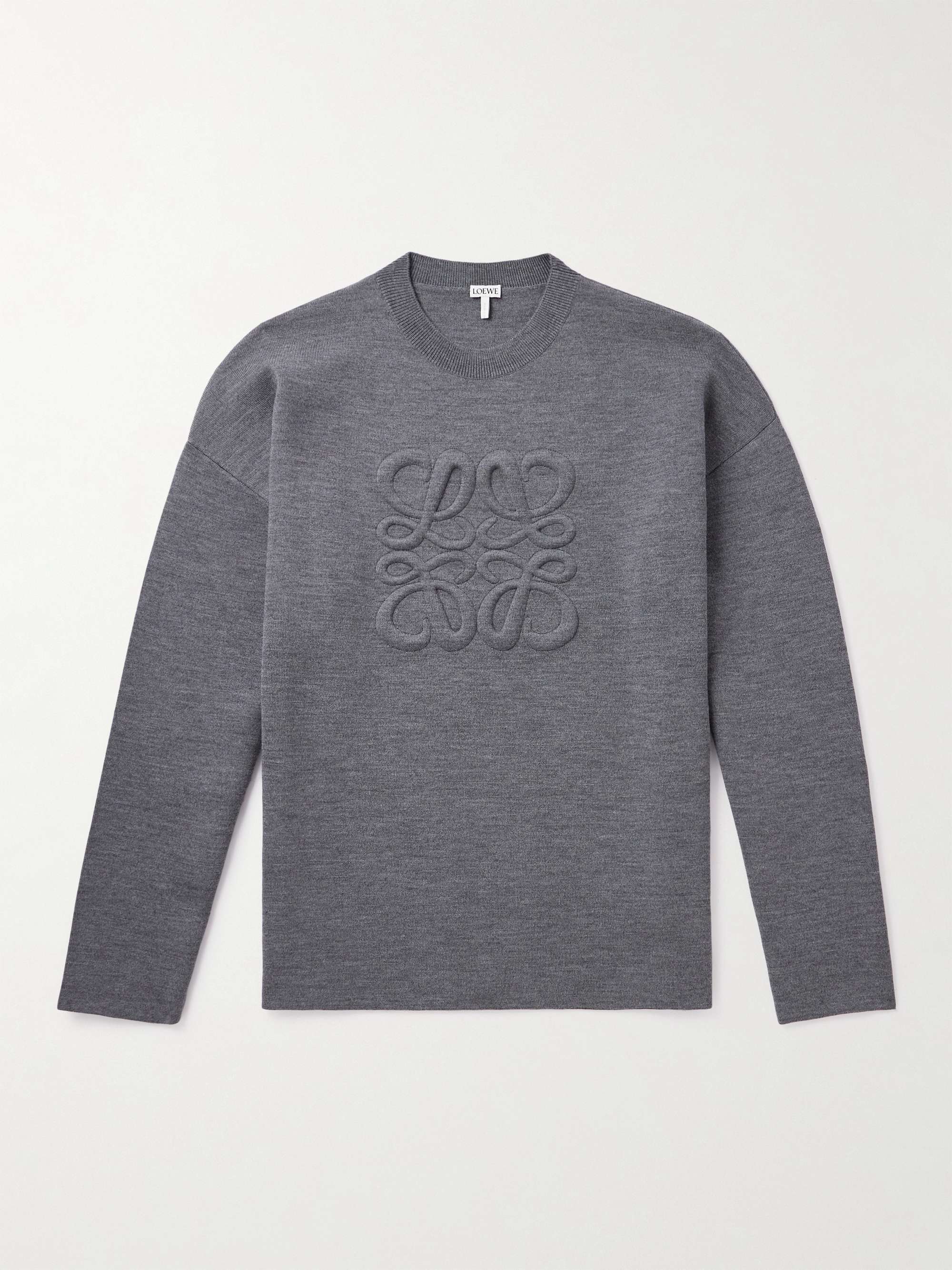 Logo-Embroidered Wool-Blend Sweater view
