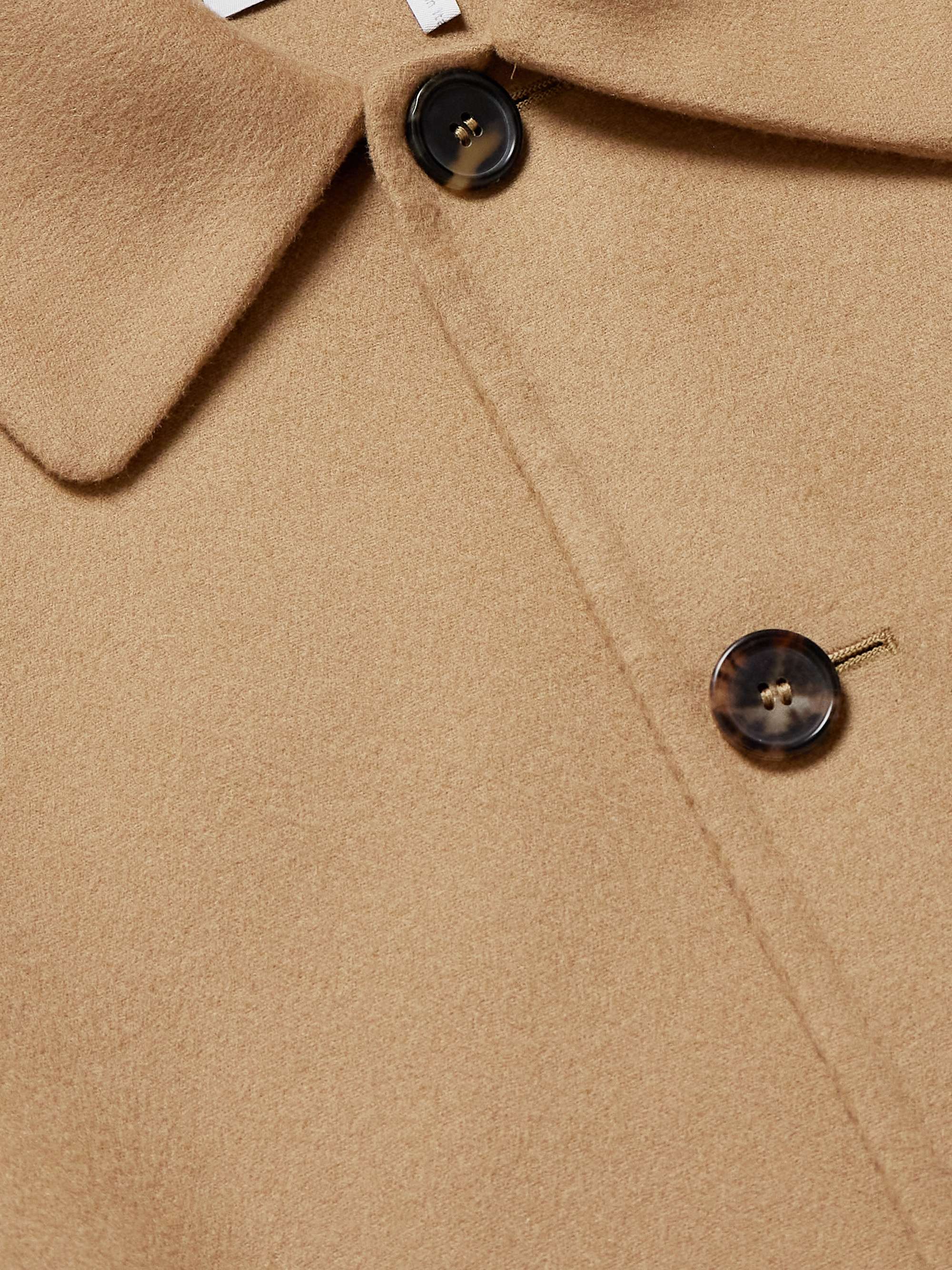 Leather-Trimmed Wool and Cashmere Jacket view