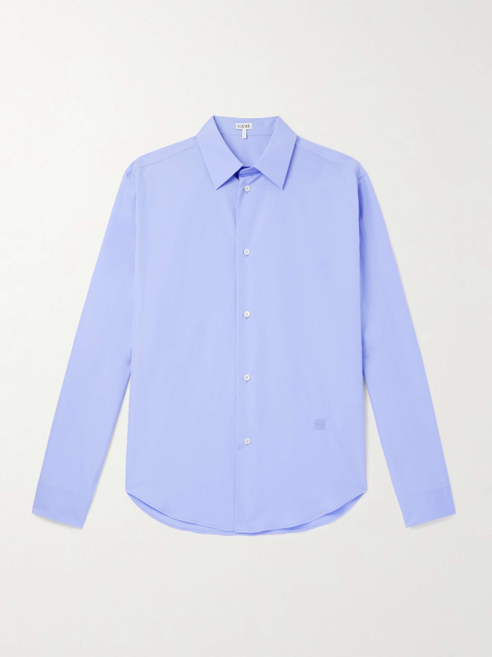 Logo-Embroidered Cotton Shirt view