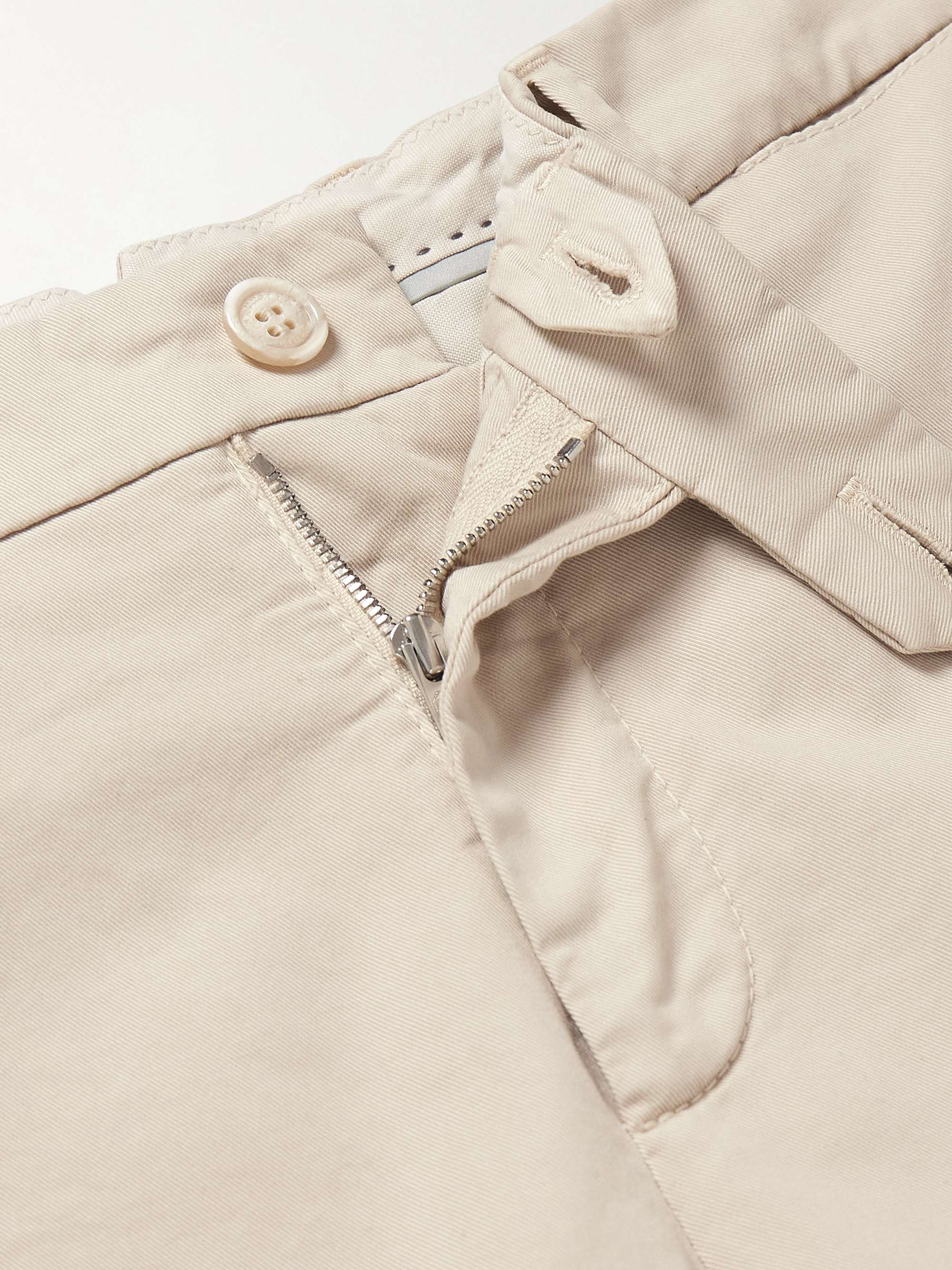 Slim-Fit Cotton-Blend Twill Trousers view