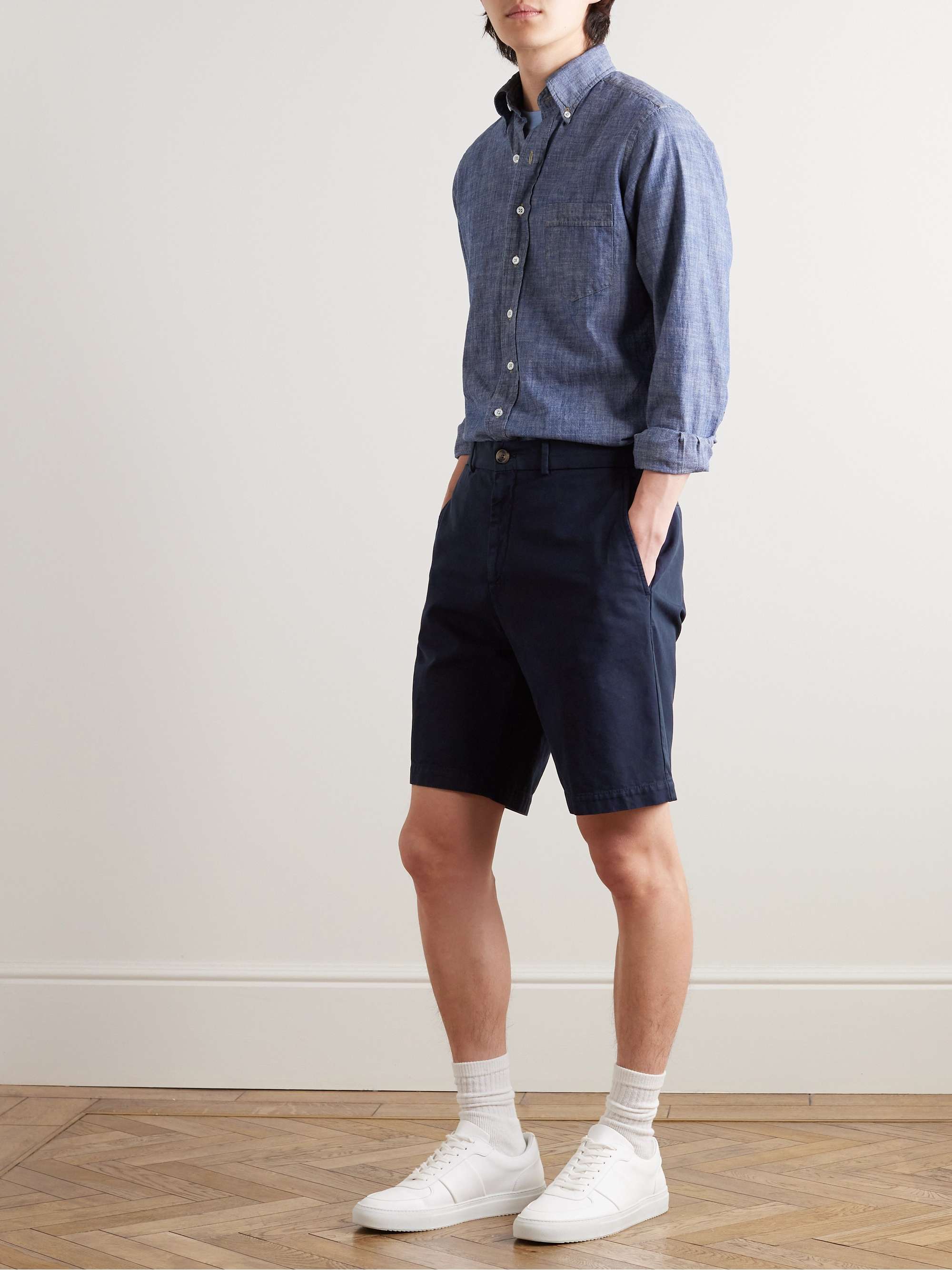 Straight-Leg Cotton-Twill Bermuda Shorts view