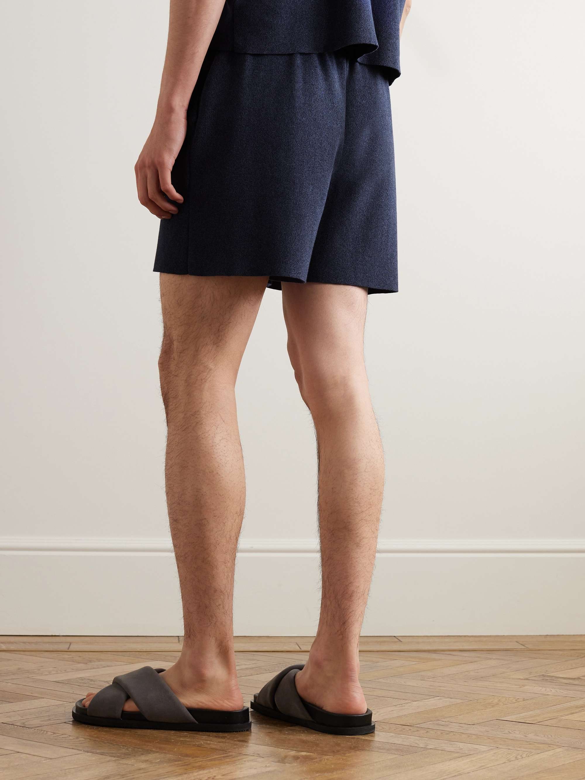 Straight-Leg Cotton Drawstring Shorts view
