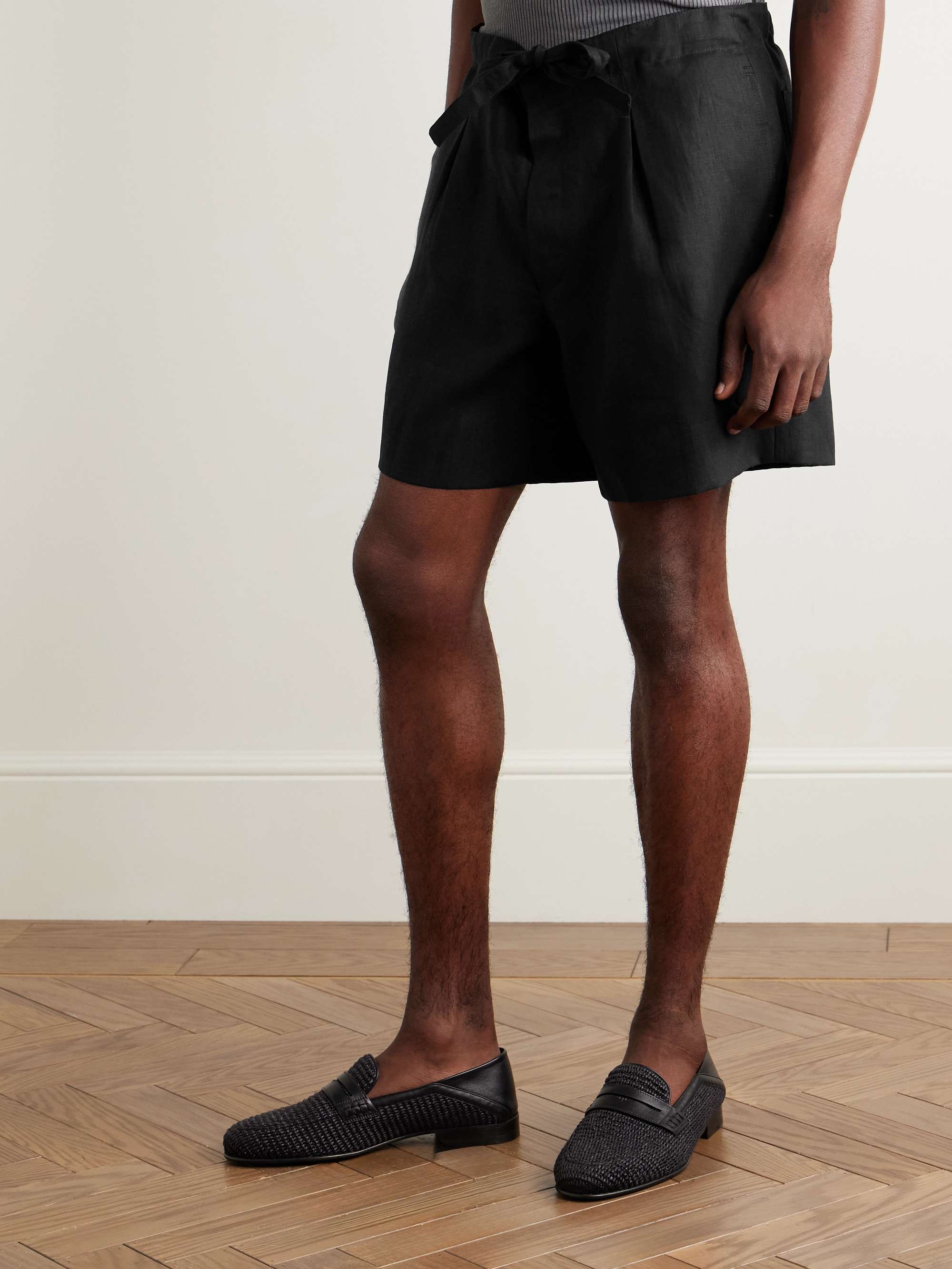 Linen-Twill Shorts view