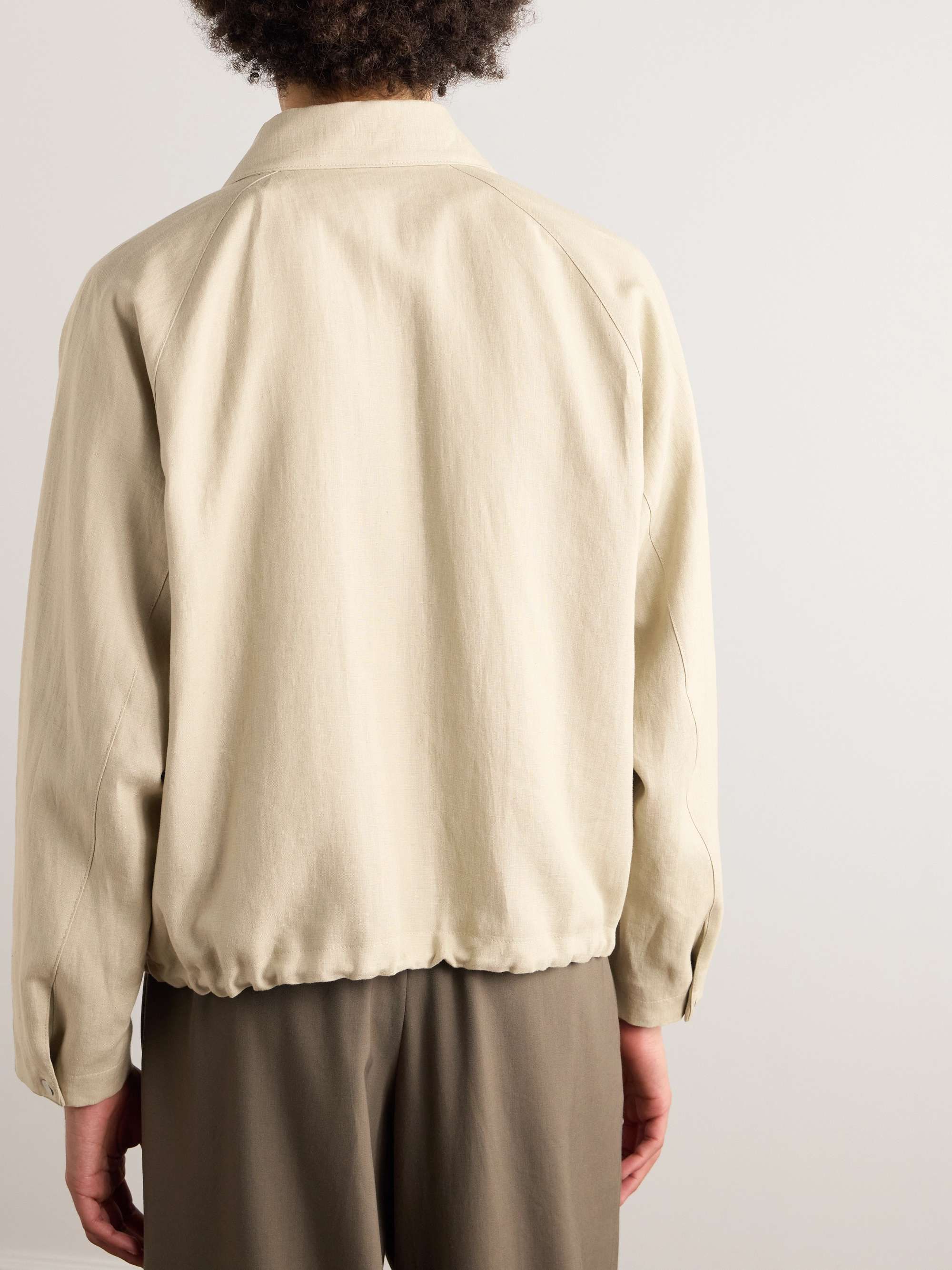 Linen-Twill Blouson Jacket view