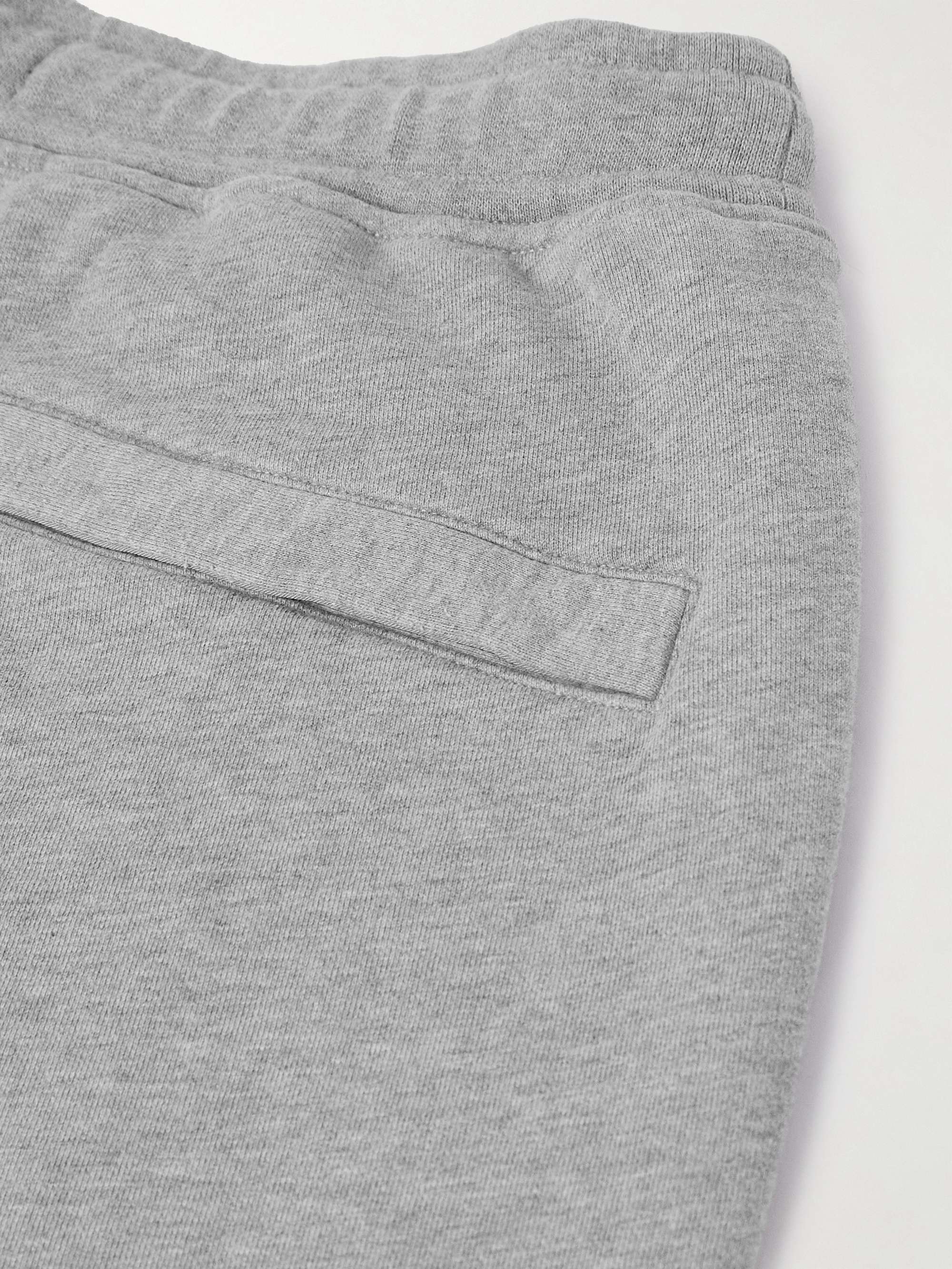 Straight-Leg Logo-Appliquéd Garment-Dyed Cotton-Jersey Shorts view
