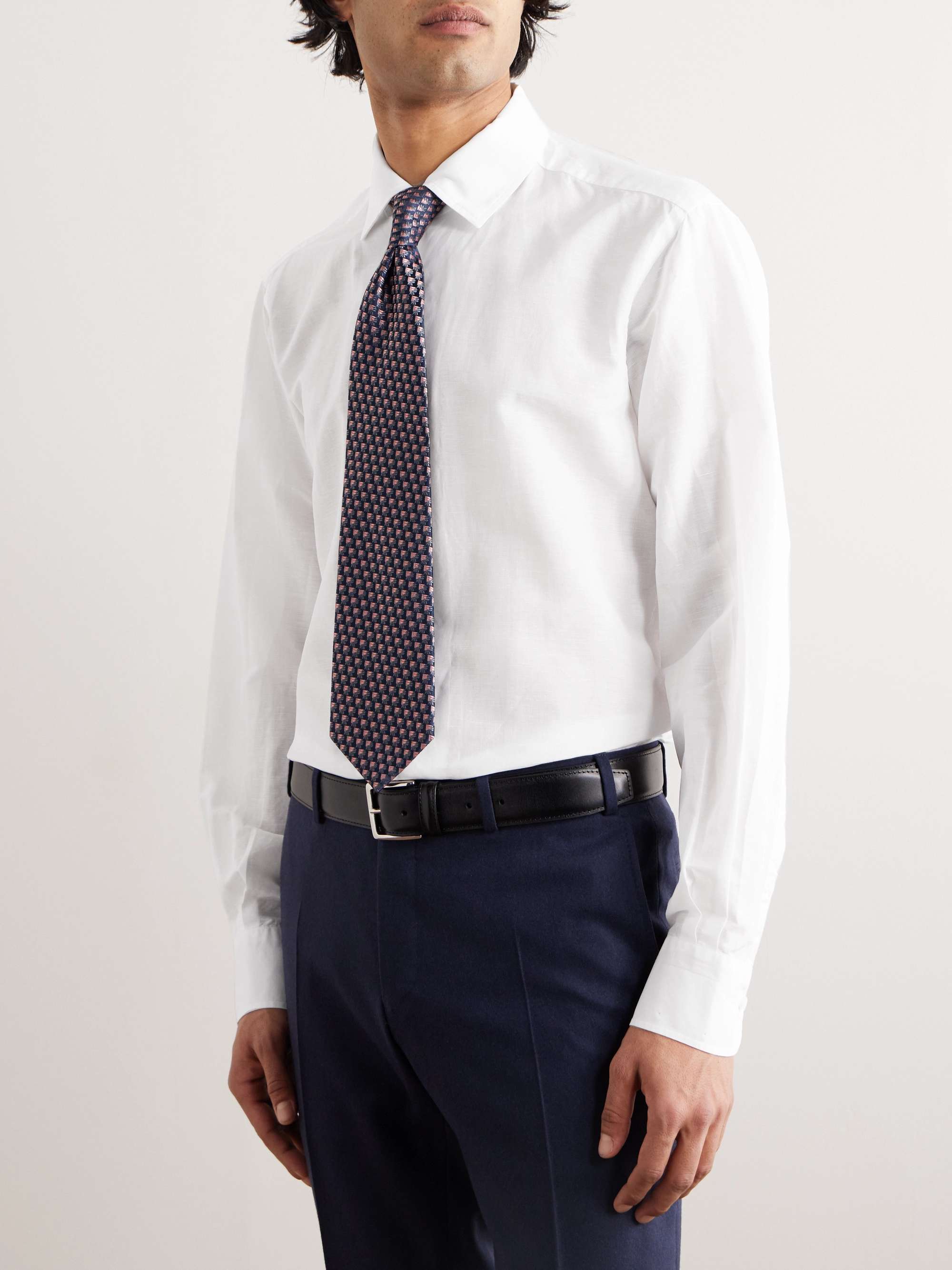 André Linen and Cotton-Blend Shirt view