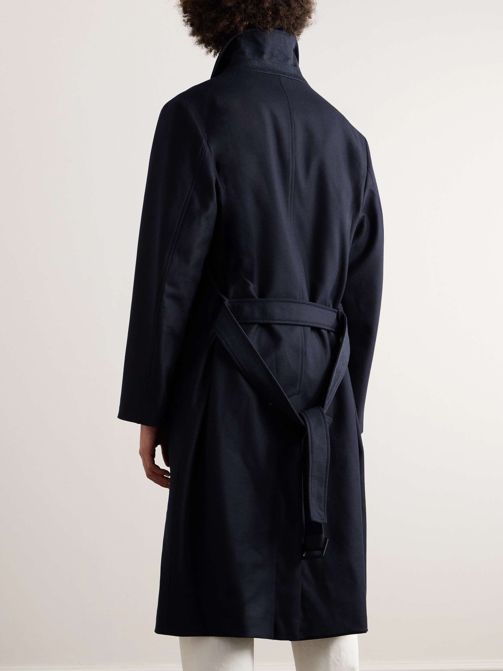 Reversible Virgin Wool, Cashmere-Blend and Denim Coat view