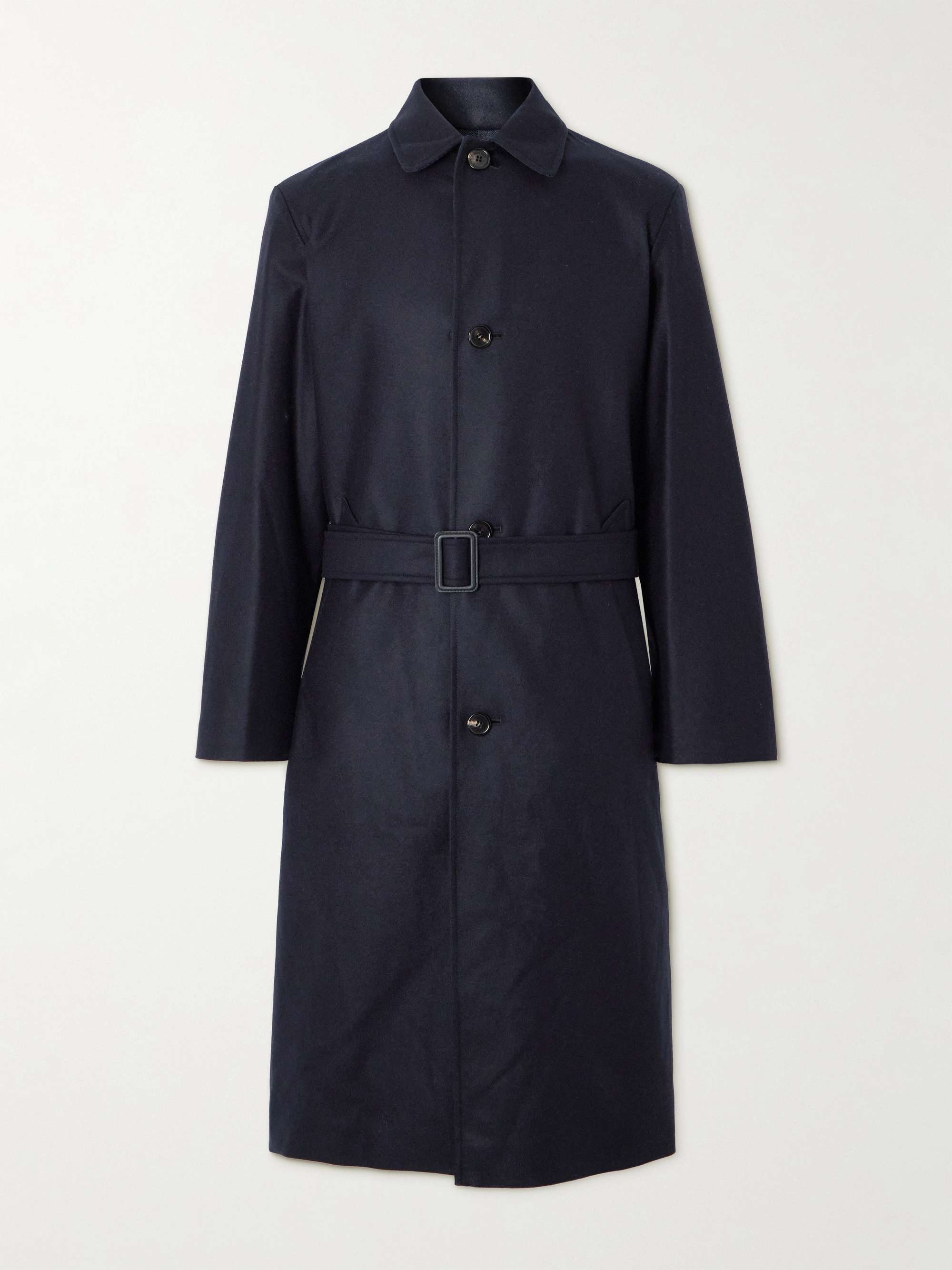 Reversible Virgin Wool, Cashmere-Blend and Denim Coat view
