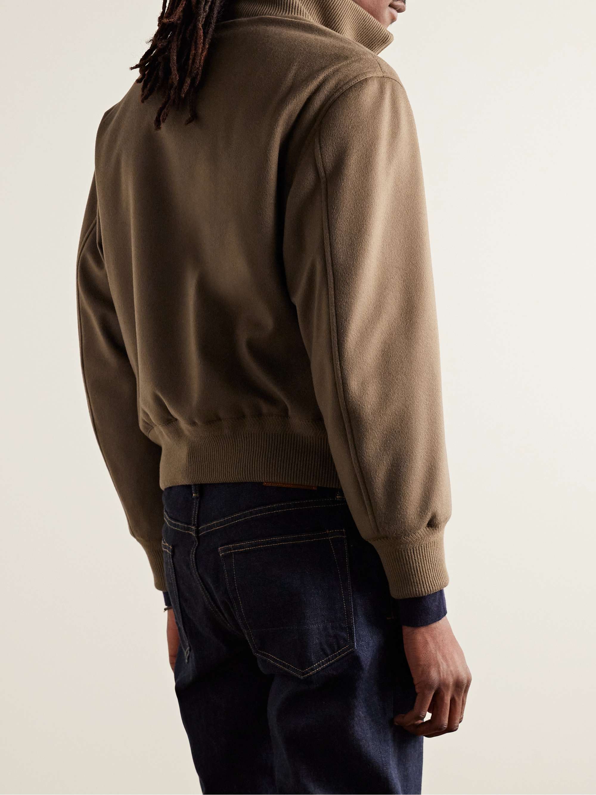 Green Storm System® Padded Cashmere Bomber Jacket view
