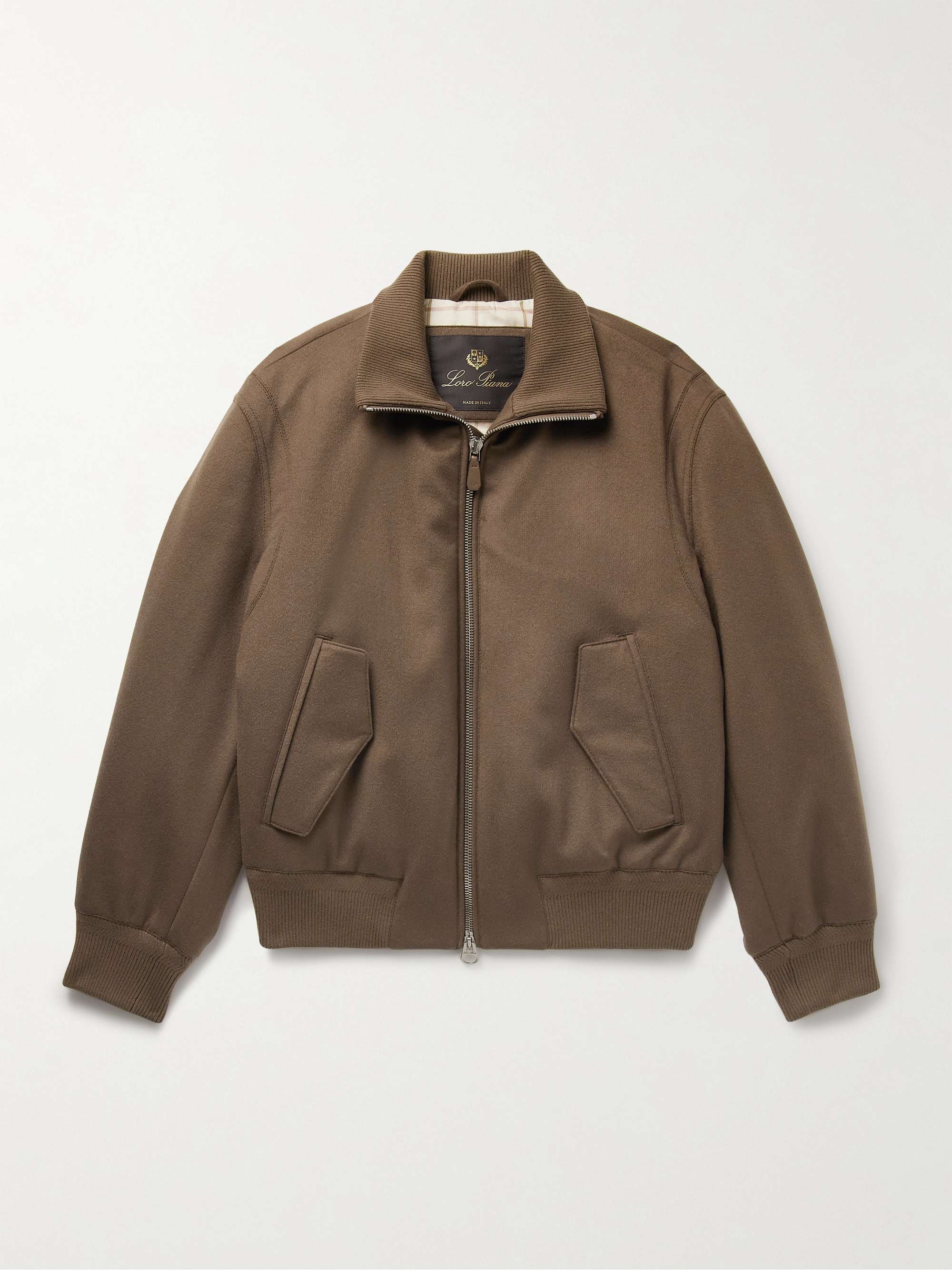 Green Storm System® Padded Cashmere Bomber Jacket view