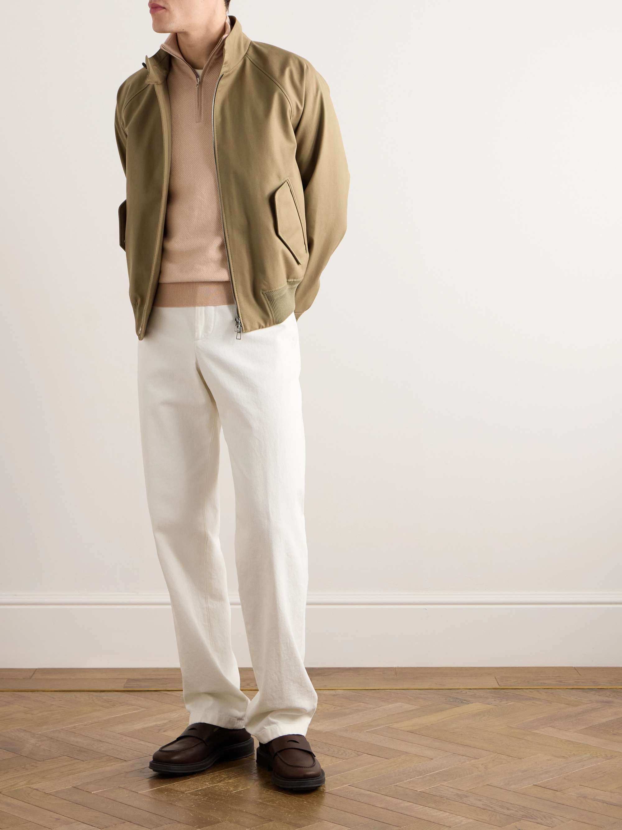 Cotton-Gabardine Harrington Jacket view