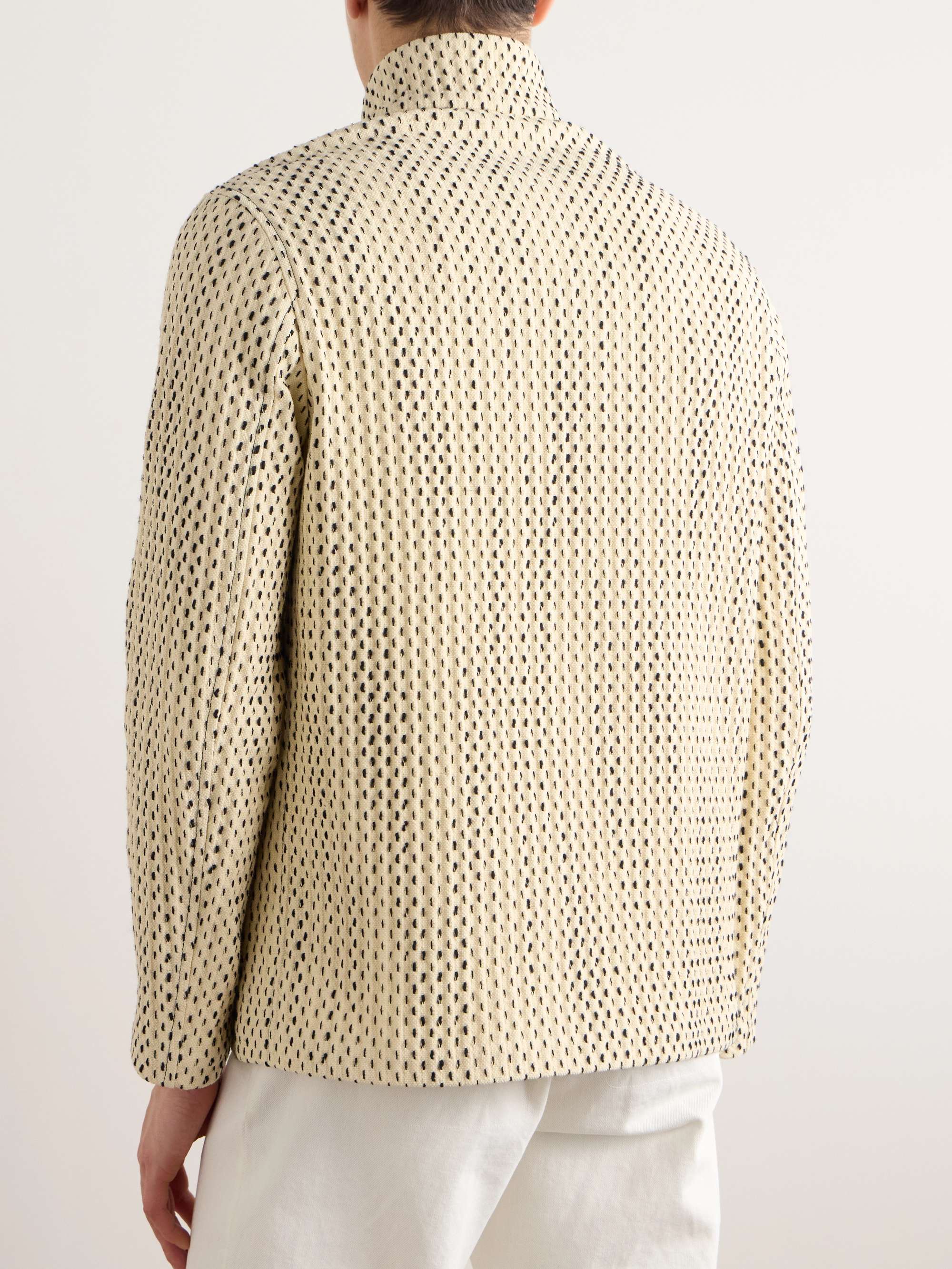 Joren Textured-Knit Cotton-Blend Jacket view