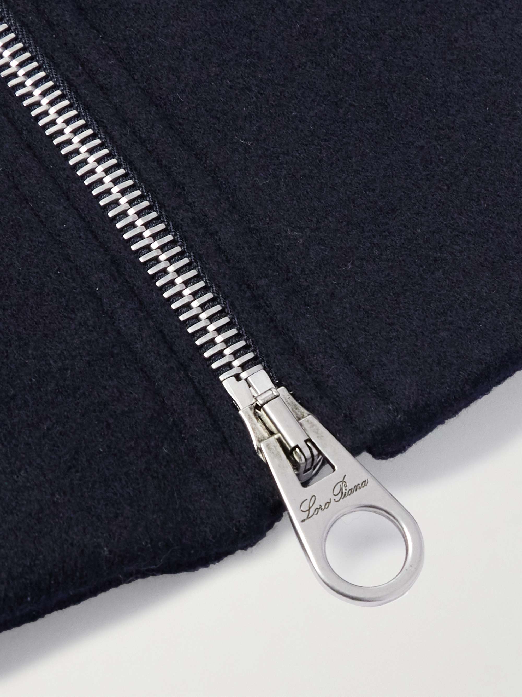 Ume Leather-Trimmed Cashmere Zip-Up Gilet view