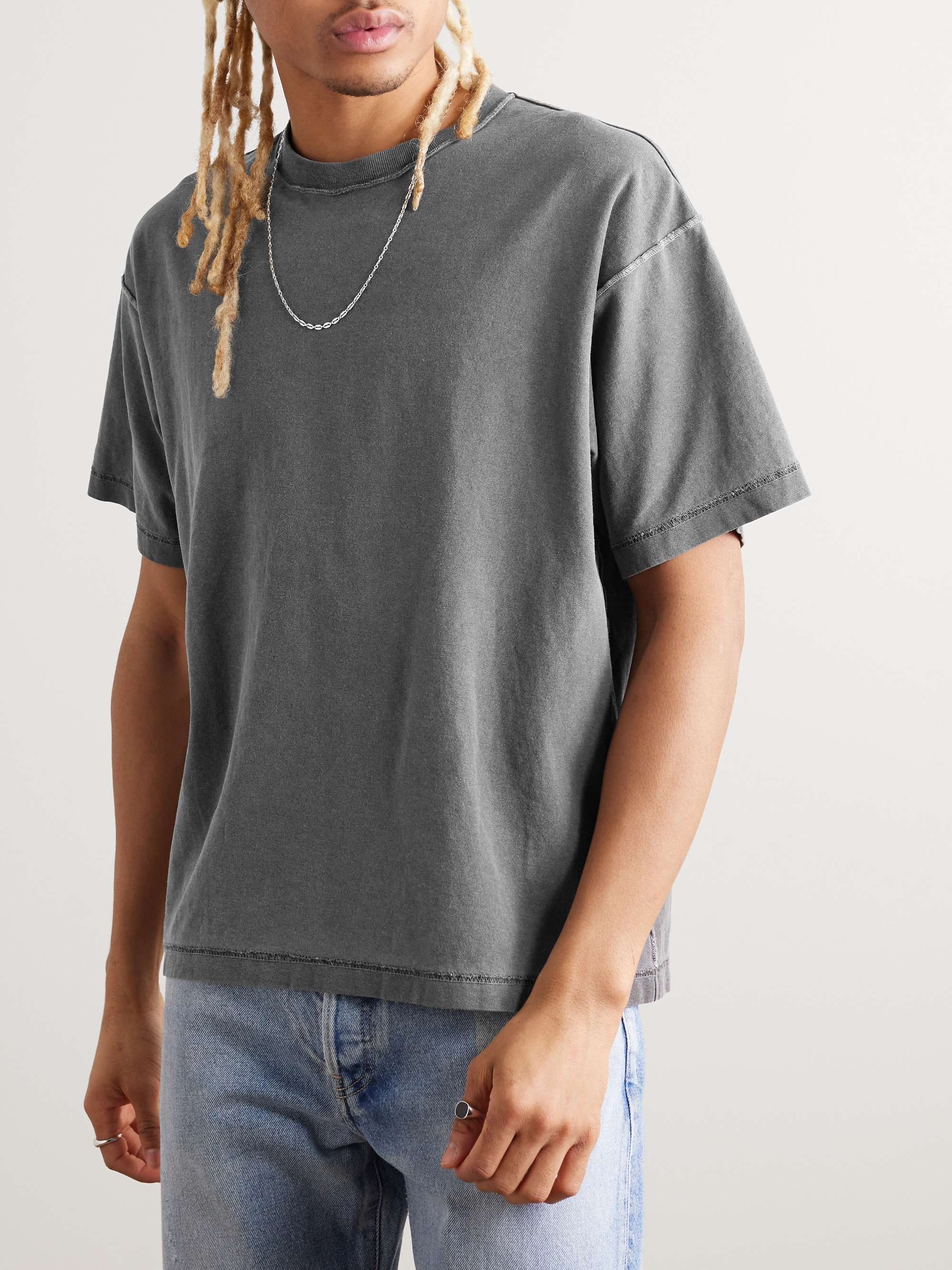 Reversed Cropped Cotton-Jersey T-Shirt view