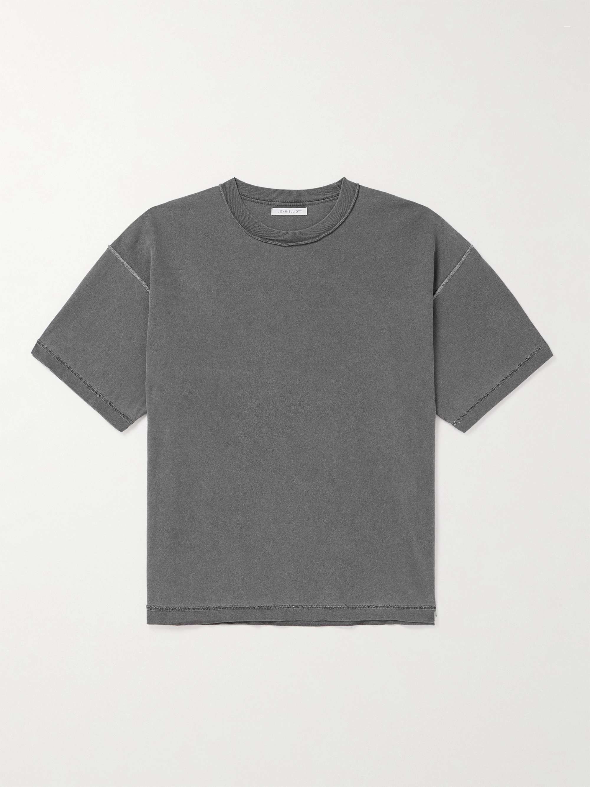 Reversed Cropped Cotton-Jersey T-Shirt view