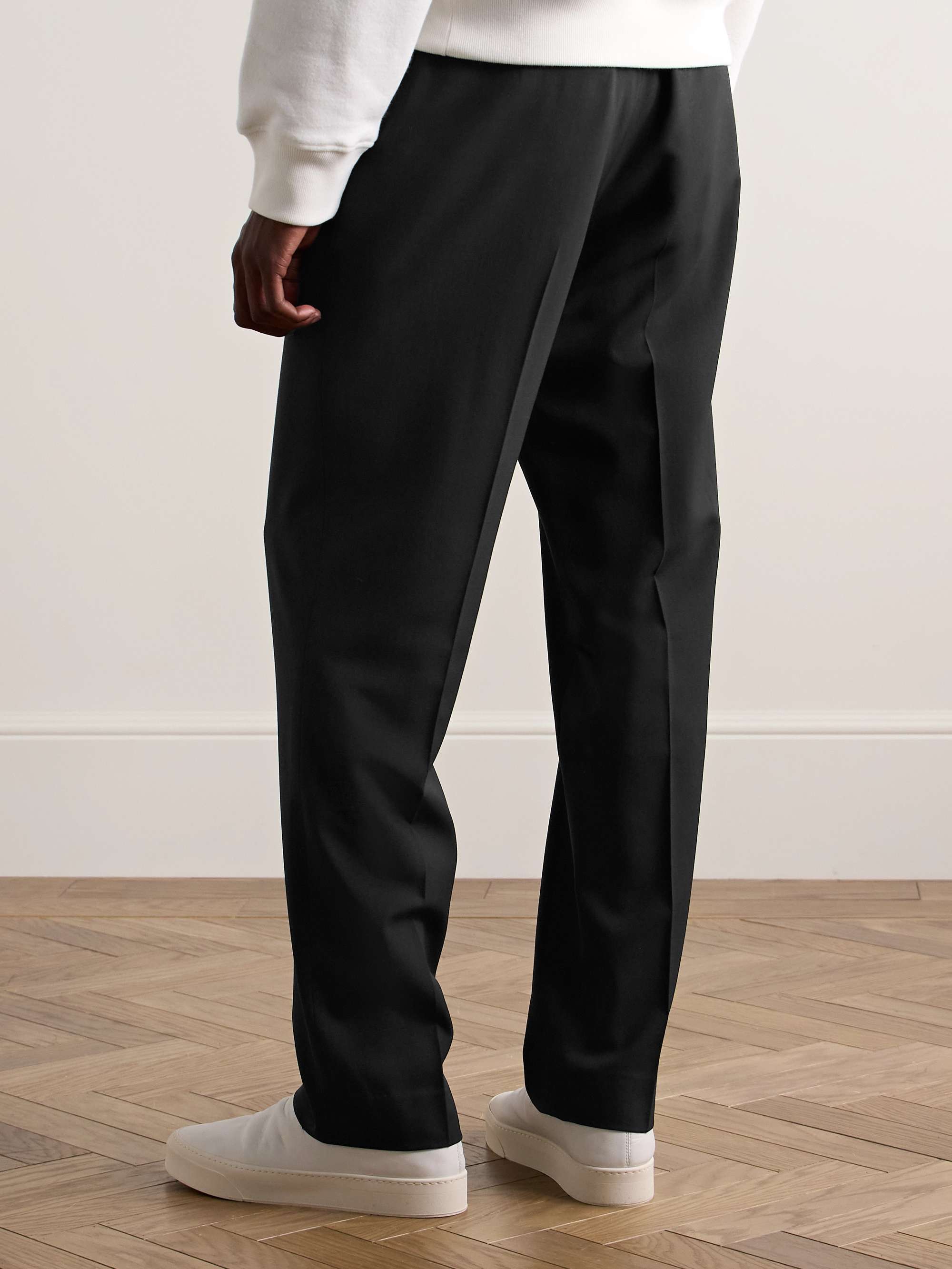 Elijah Straight-Leg Wool-Twill Trousers view