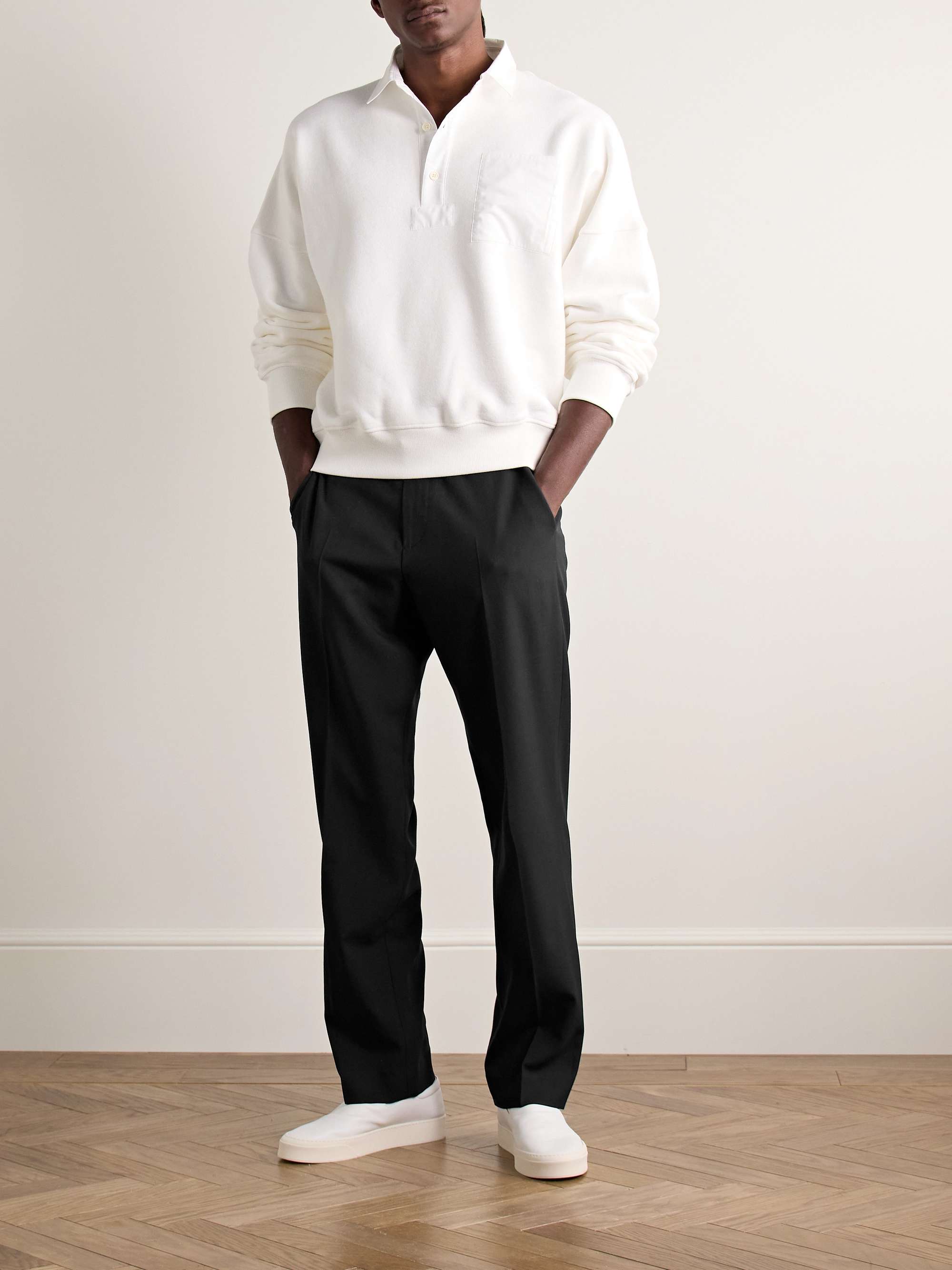 Elijah Straight-Leg Wool-Twill Trousers view