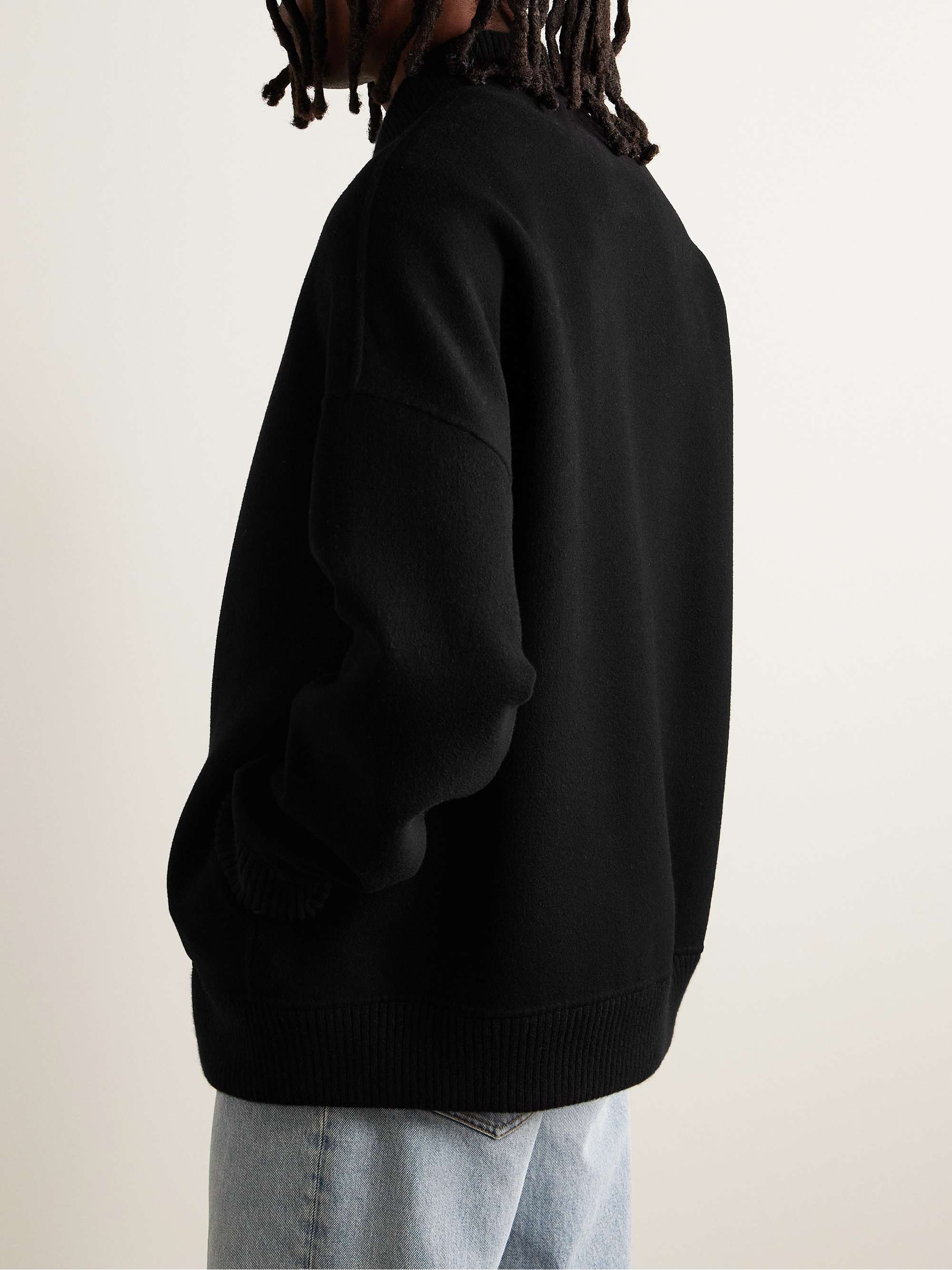 Daxton Cashmere-Felt Bomber Jacket view