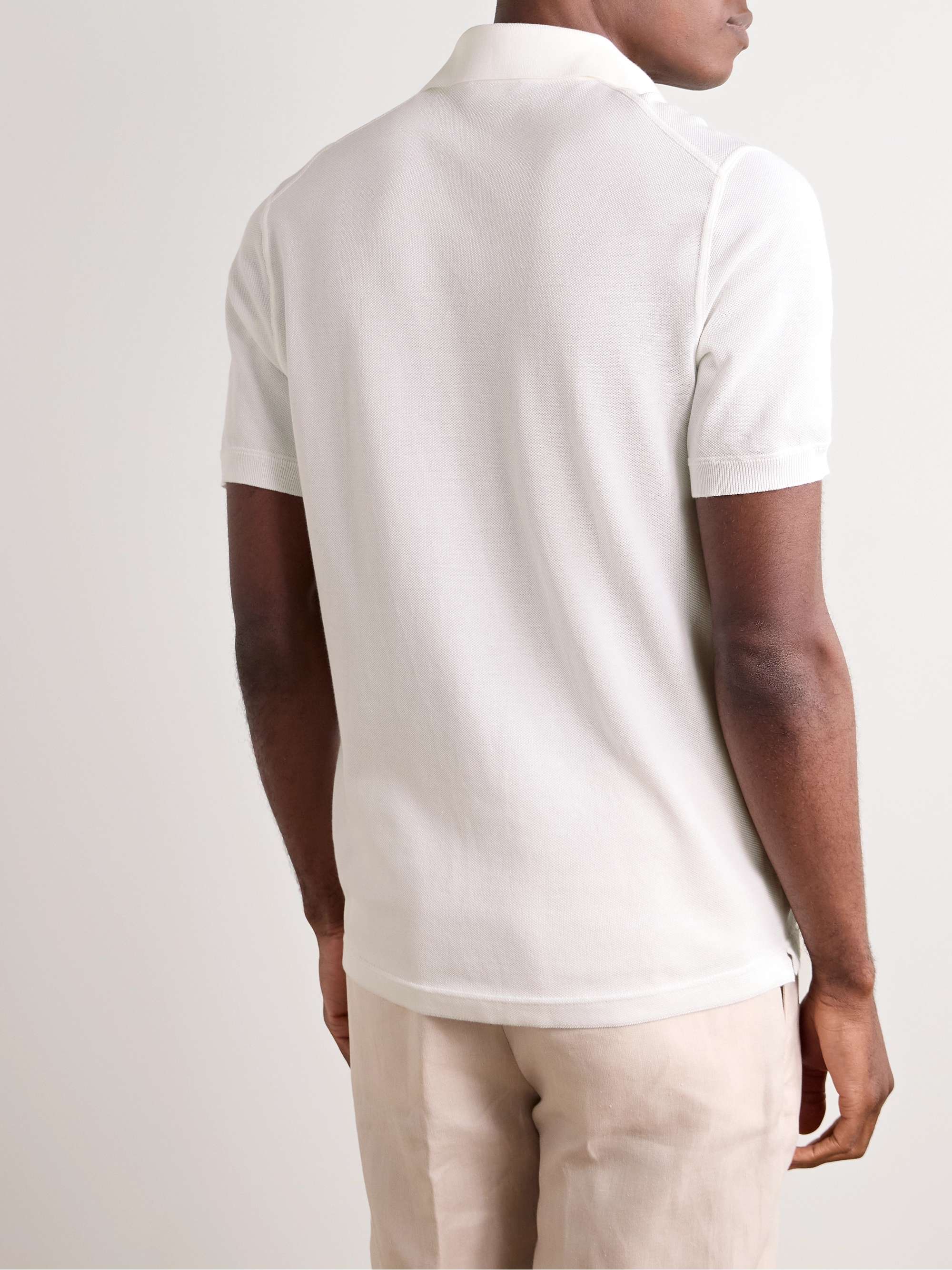 Slim-Fit Cotton-Piqué Polo Shirt view