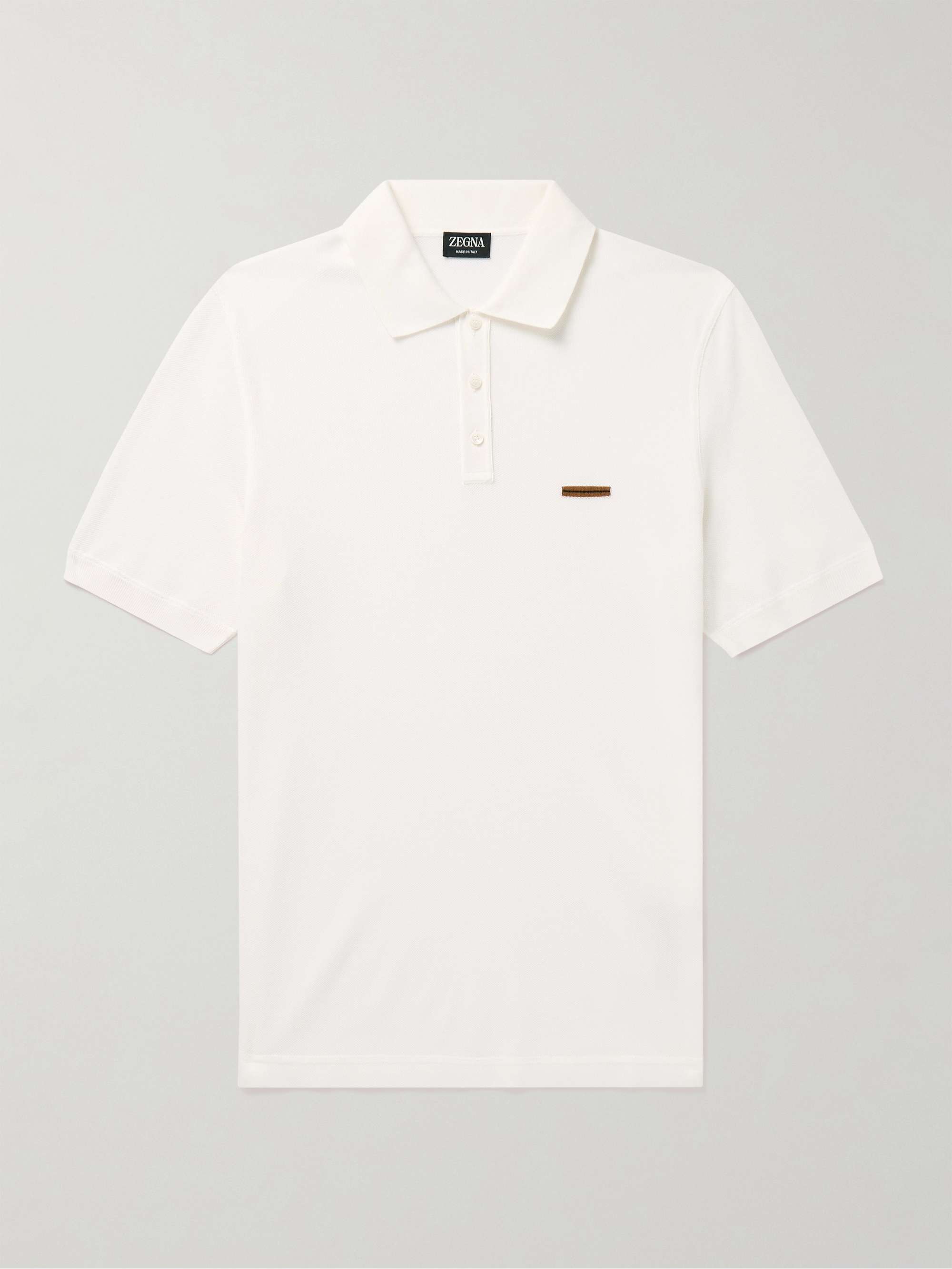 Slim-Fit Cotton-Piqué Polo Shirt view