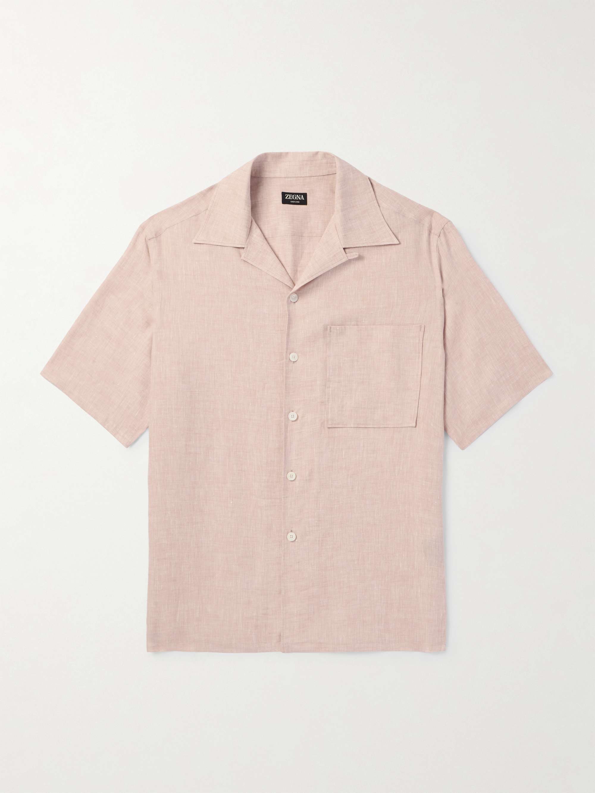 Camp-Collar Oasi Linen Shirt view