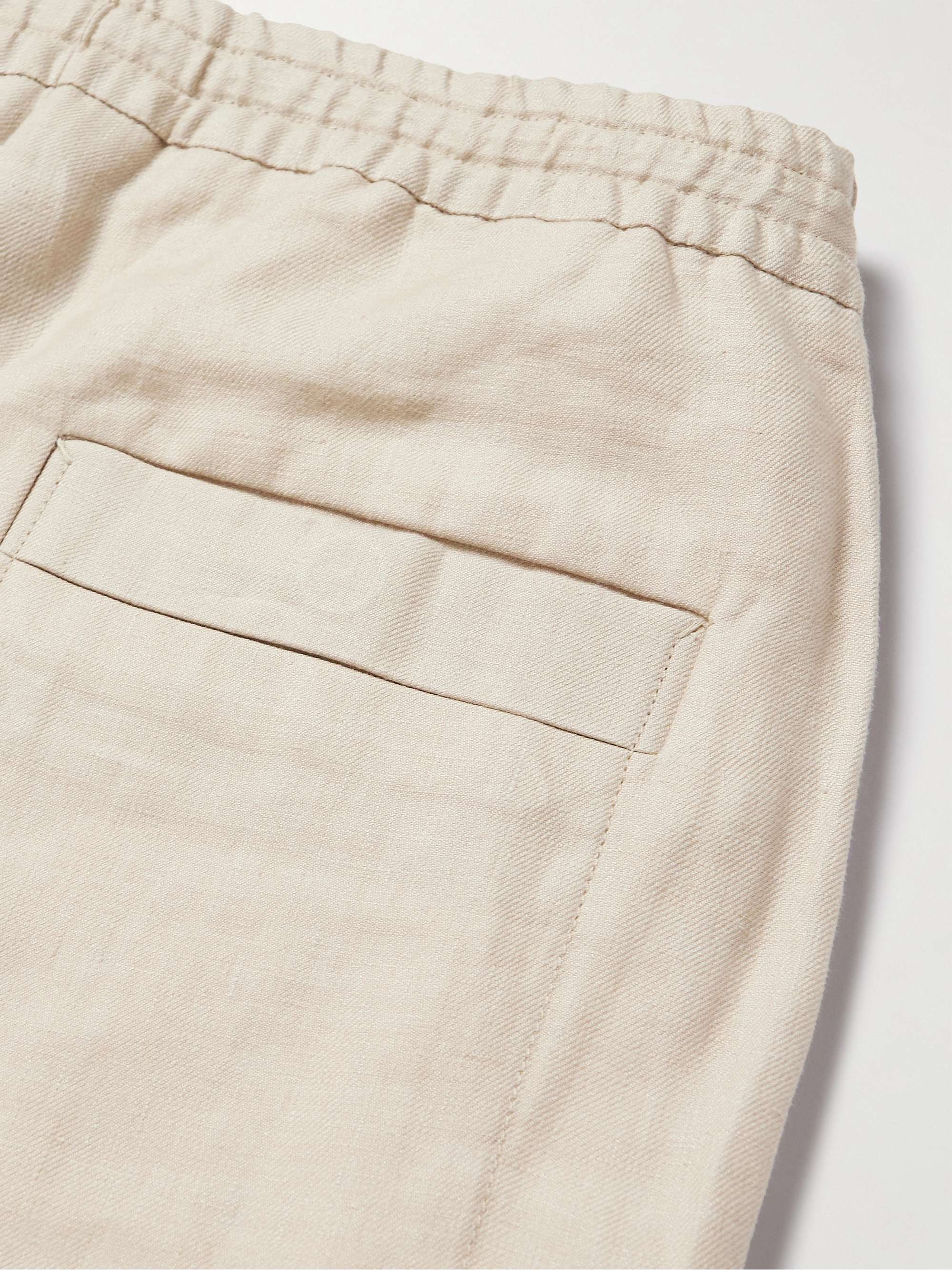 Straight-Leg Oasi Linen Drawstring Shorts view