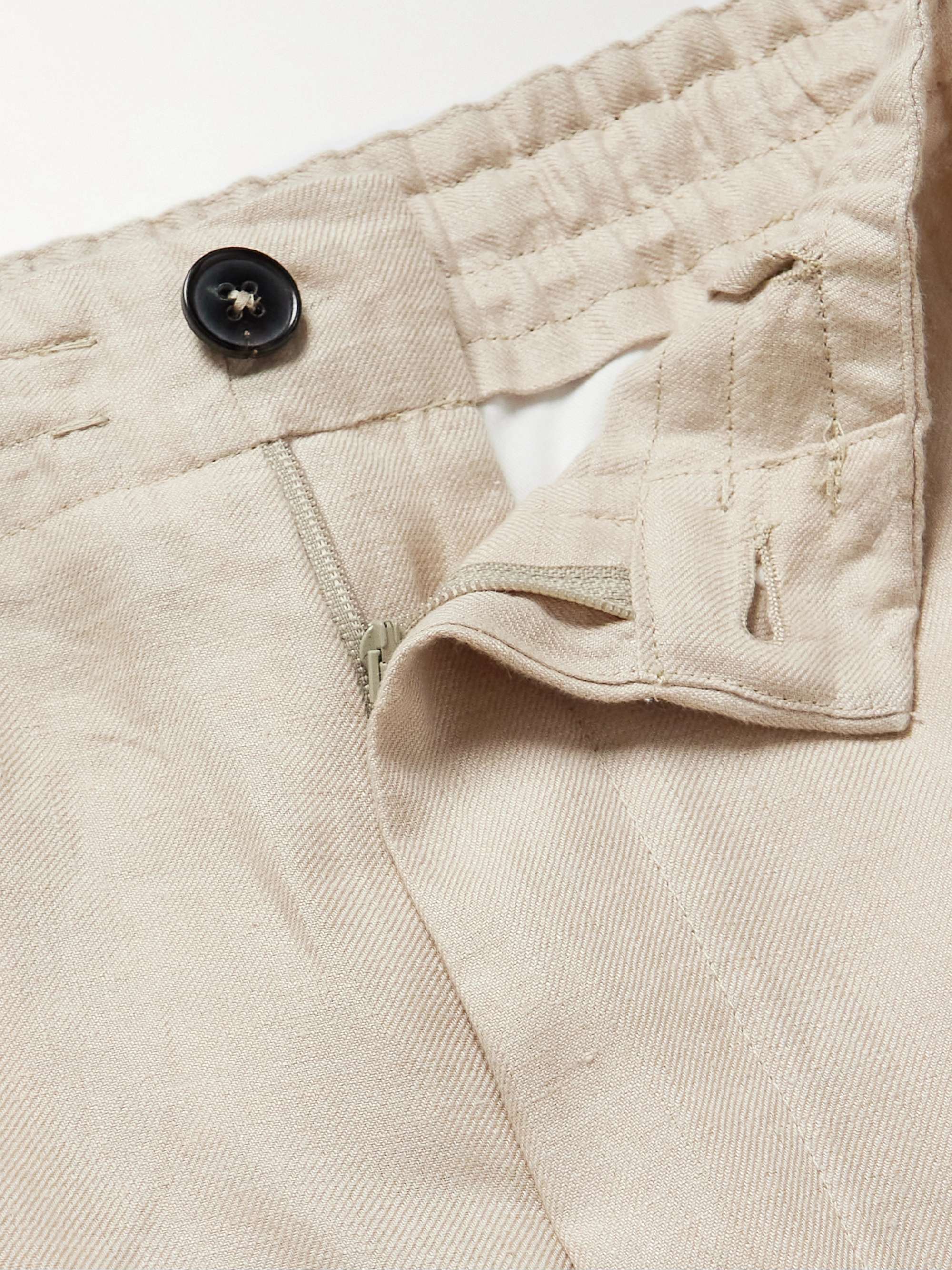 Straight-Leg Oasi Linen Drawstring Shorts view