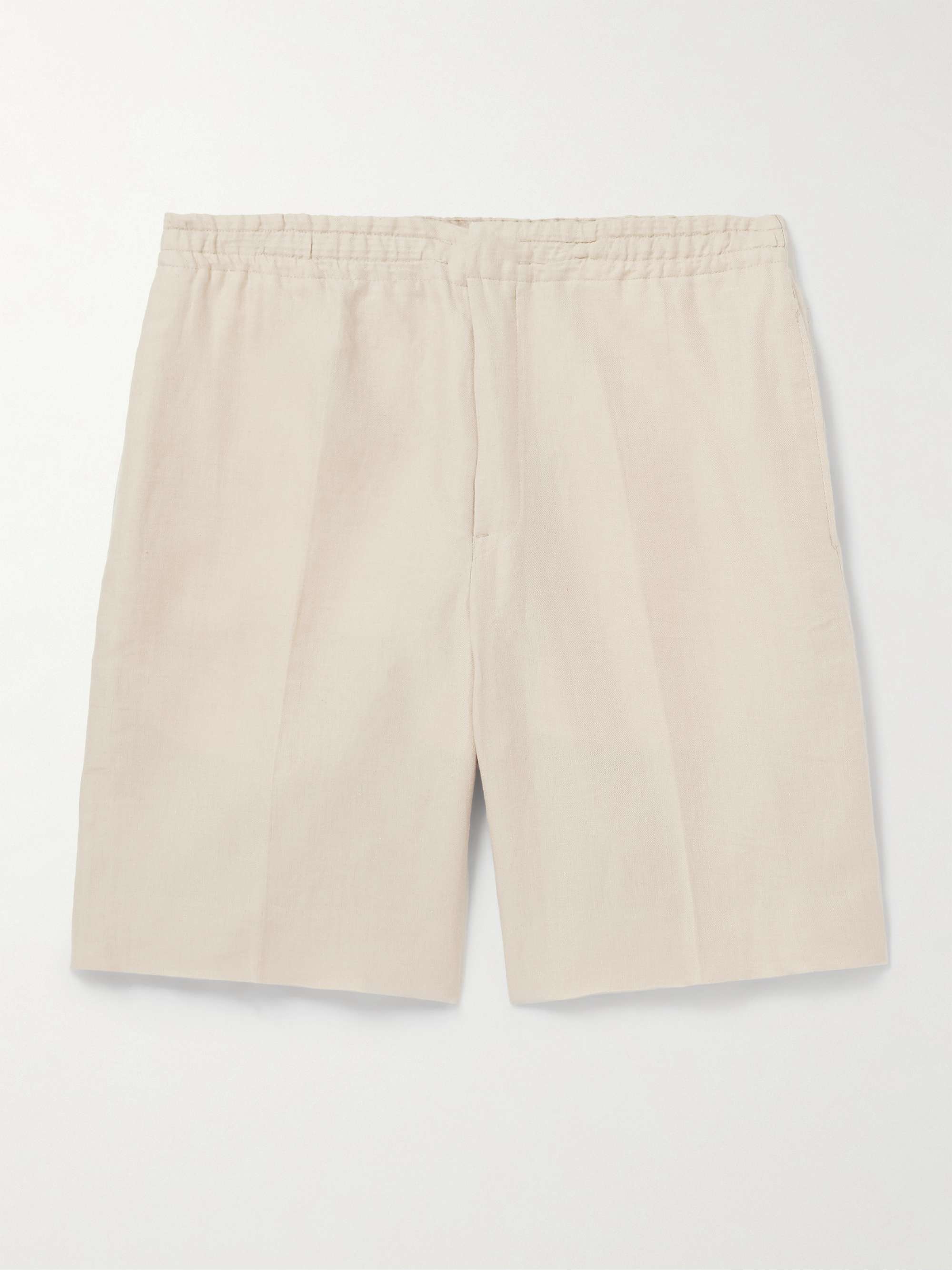 Straight-Leg Oasi Linen Drawstring Shorts view