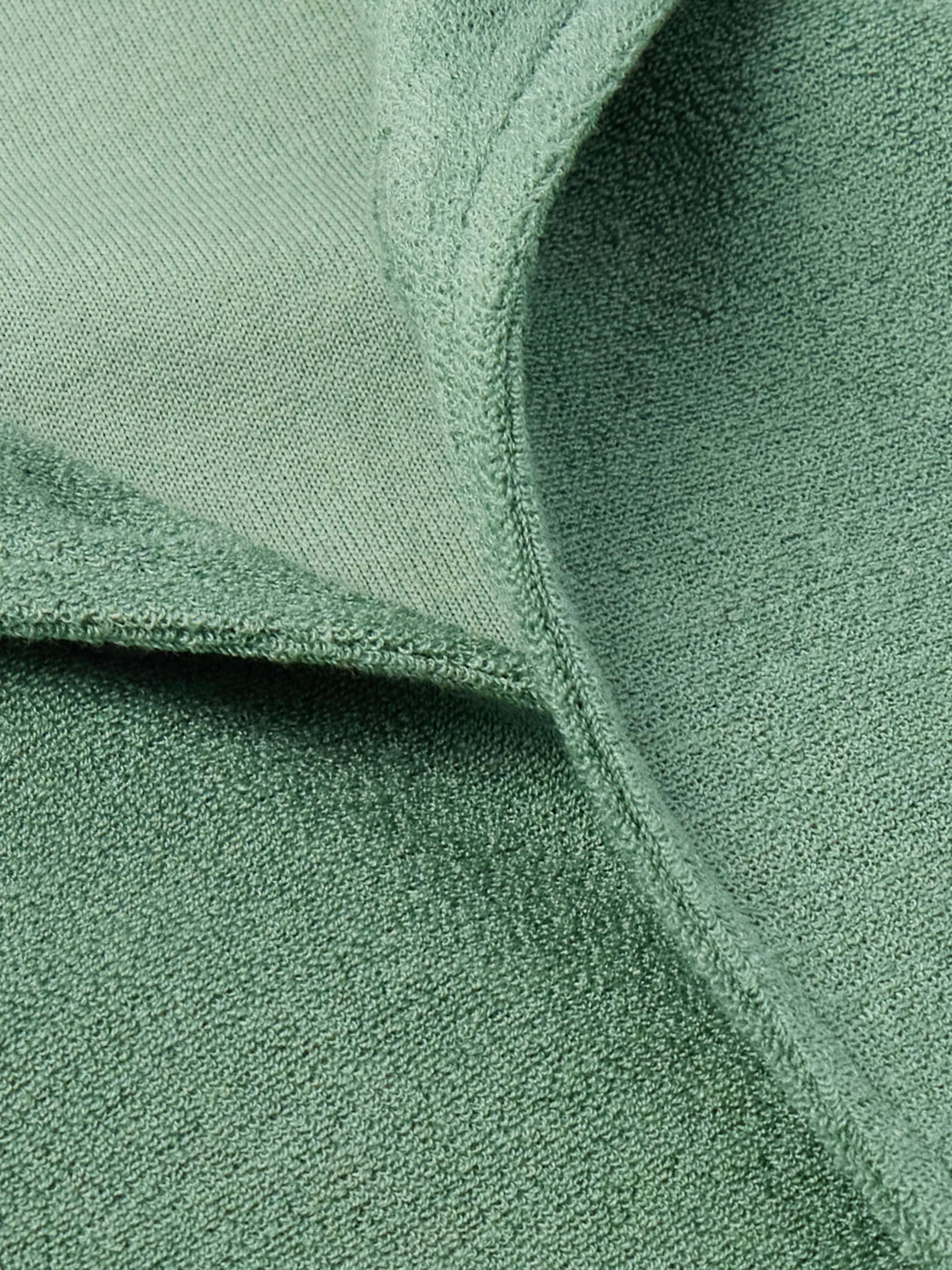 Camp-Collar Cotton and Silk-Blend Terry Shirt view