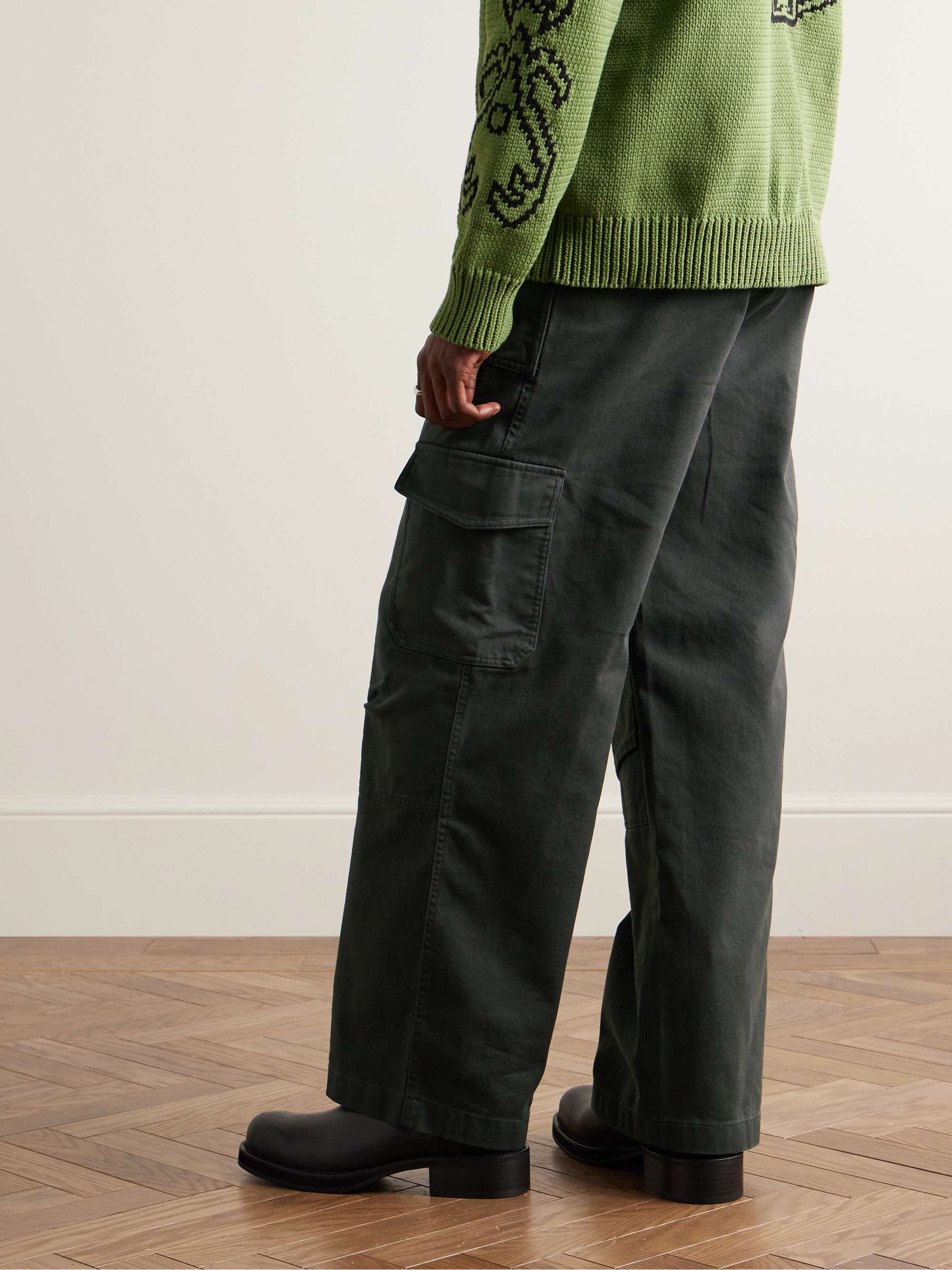 Patsony Straight-Leg Cotton-Blend Cargo Trousers view