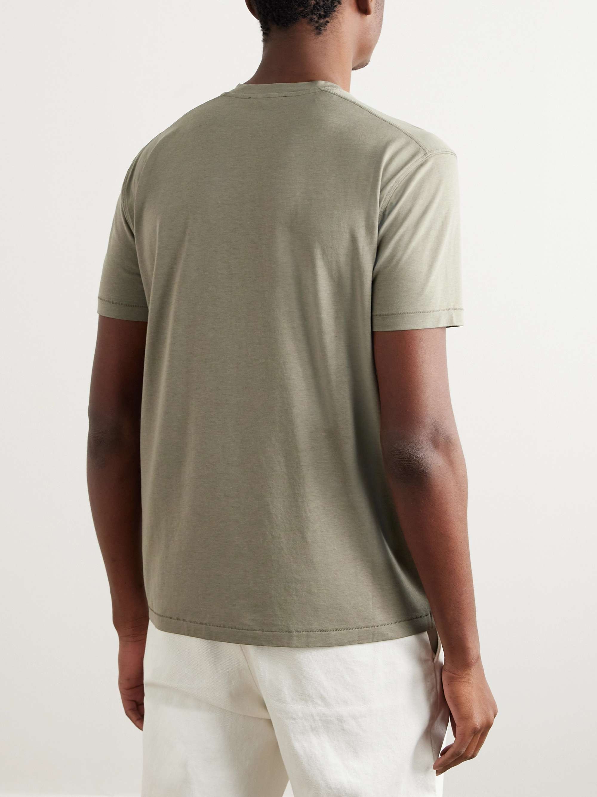 Slim-Fit Lyocell and Cotton-Blend Jersey T-Shirt view