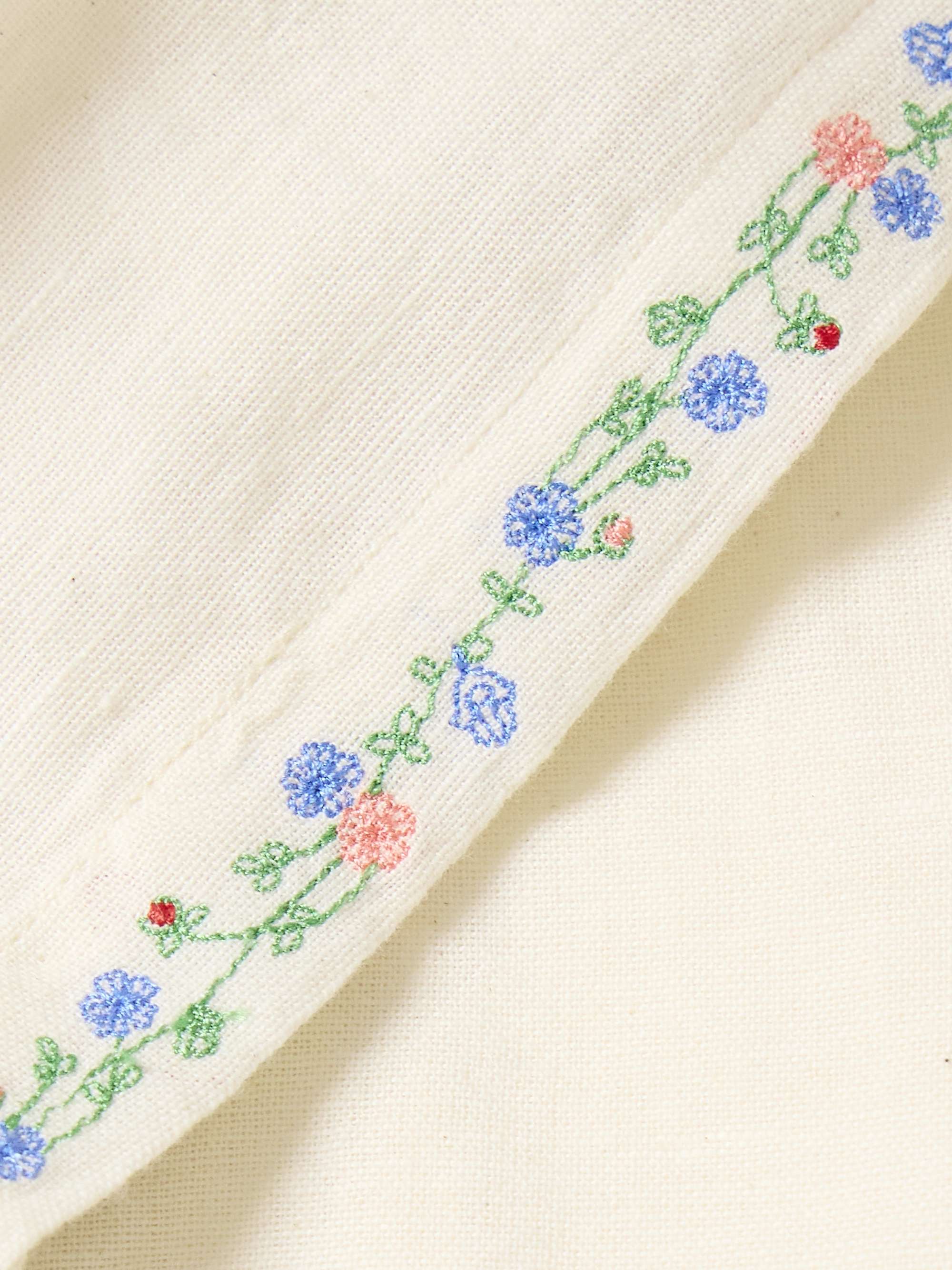 Hamsa Camp-Collar Embroidered Cotton Shirt view