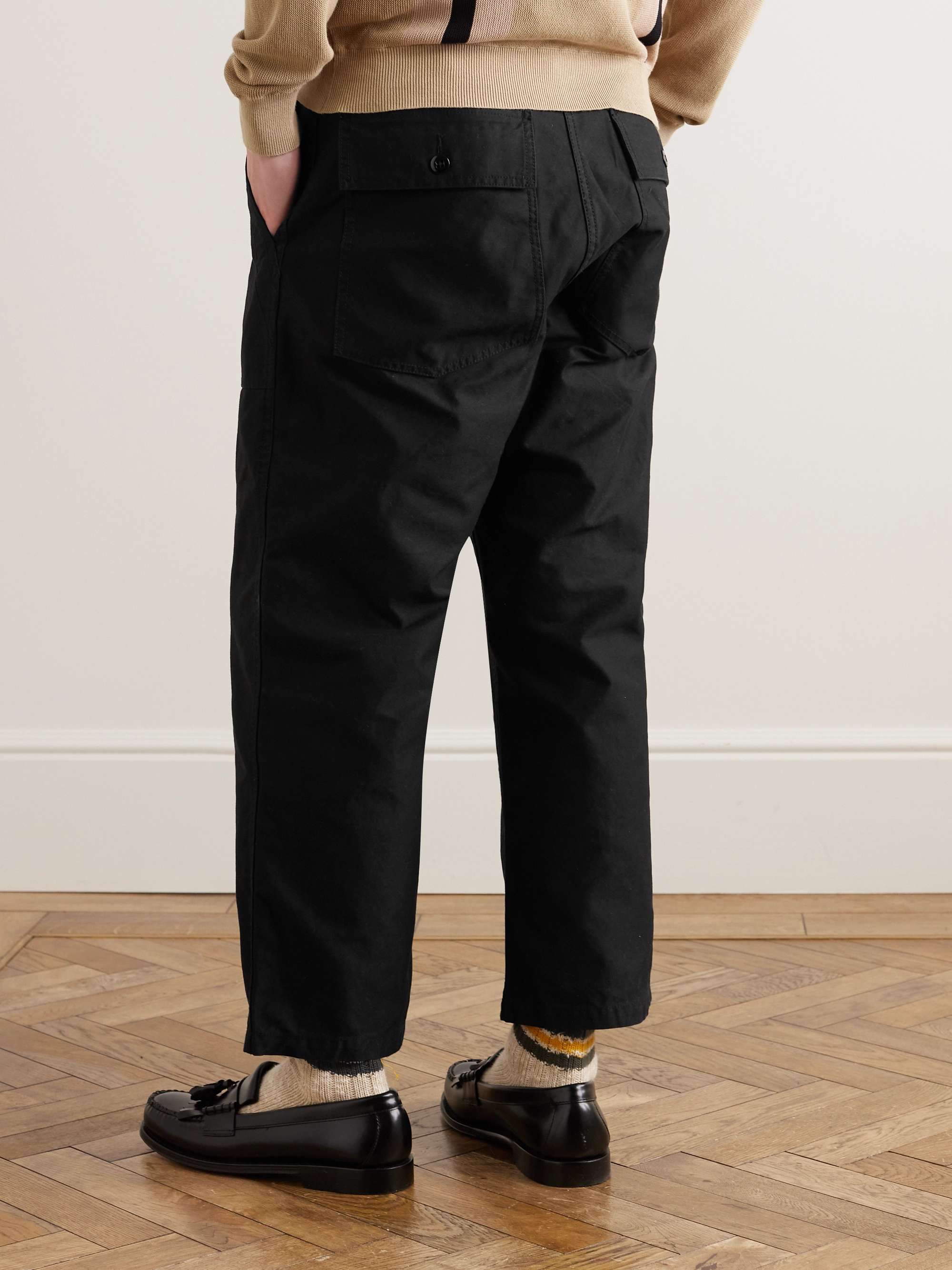 Wide-Leg Cotton Trousers view