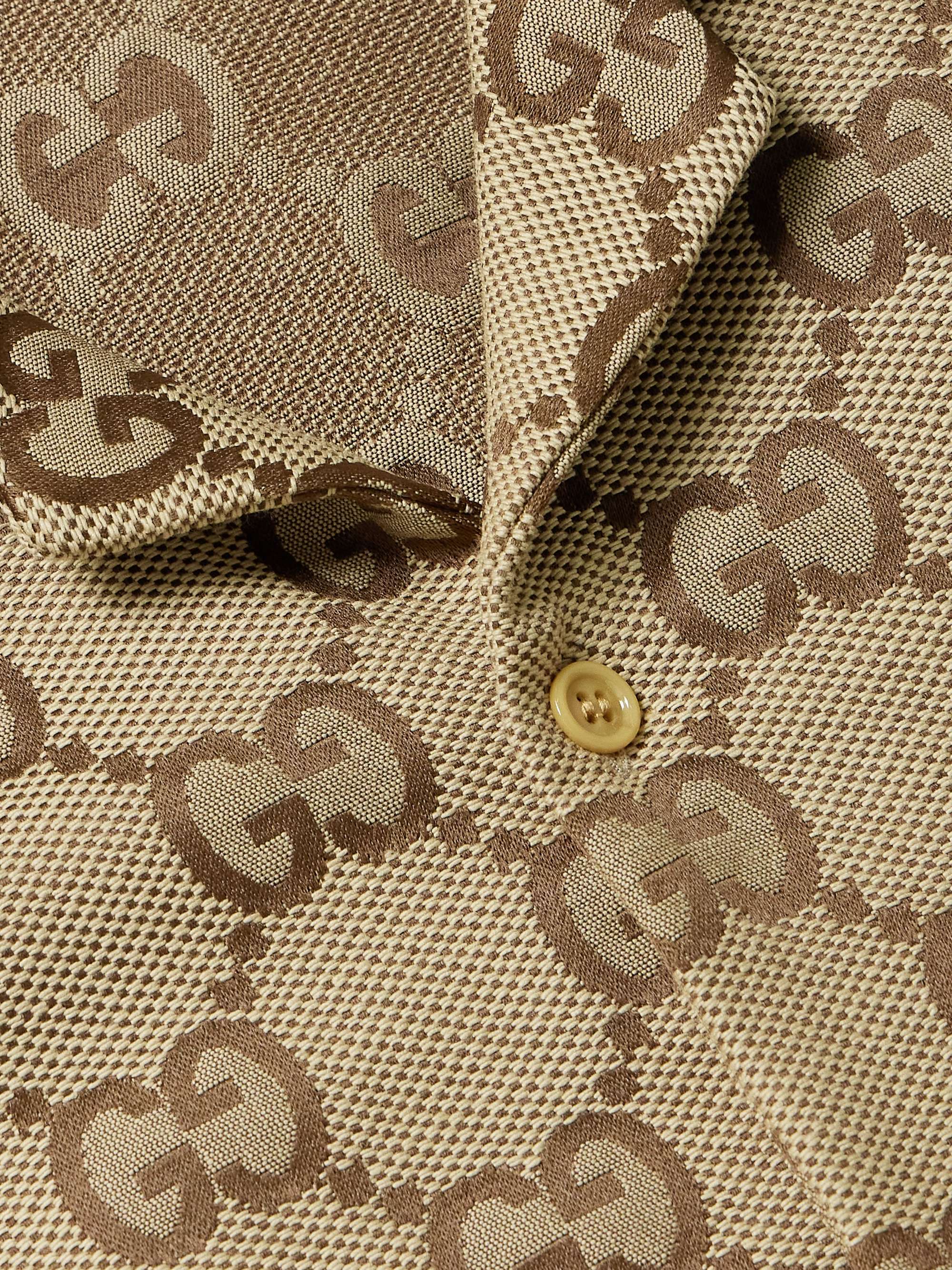 Logo-Jacquard Cotton-Blend Overshirt view