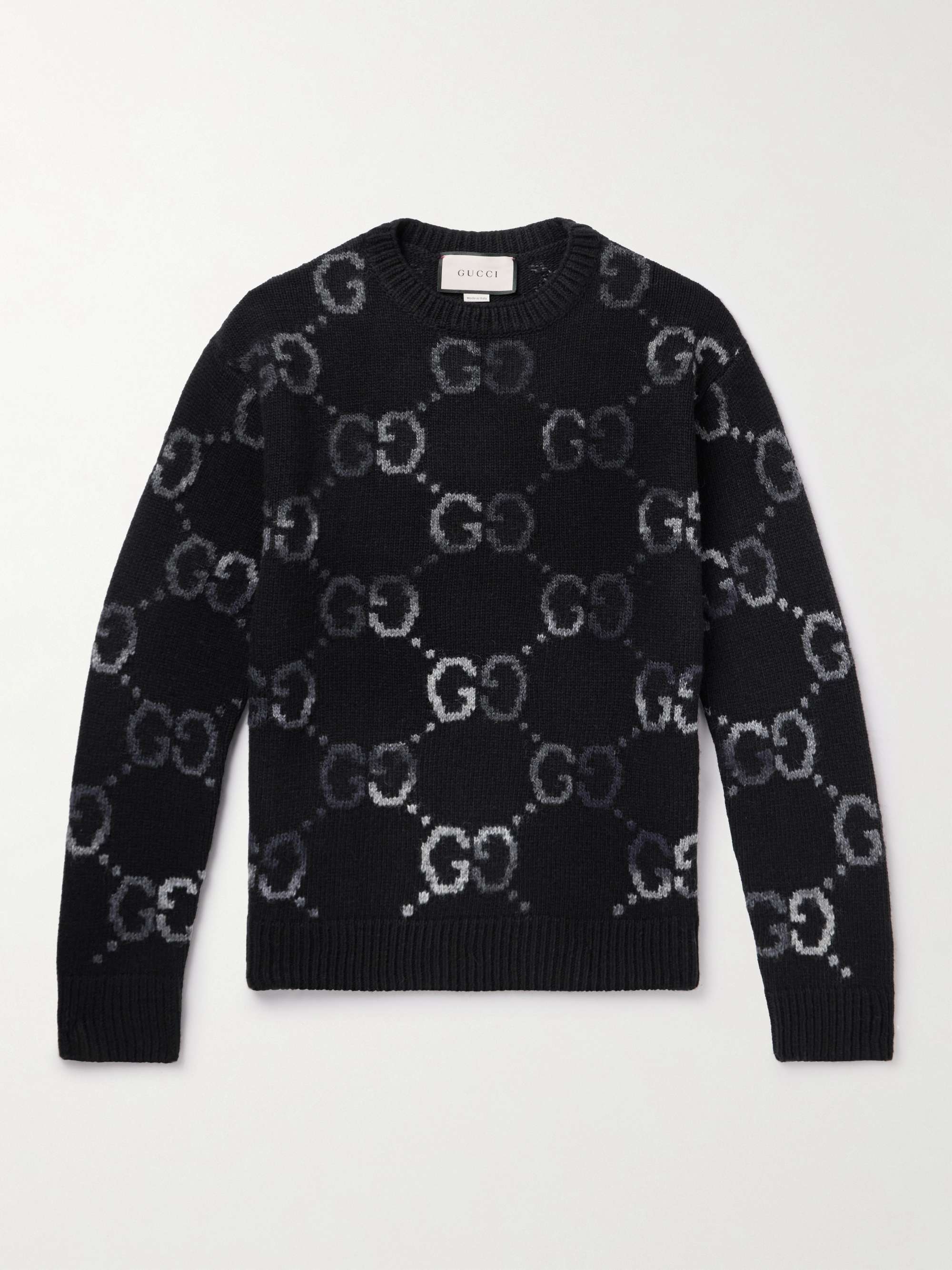Logo-Jacquard Wool-Blend Sweater view