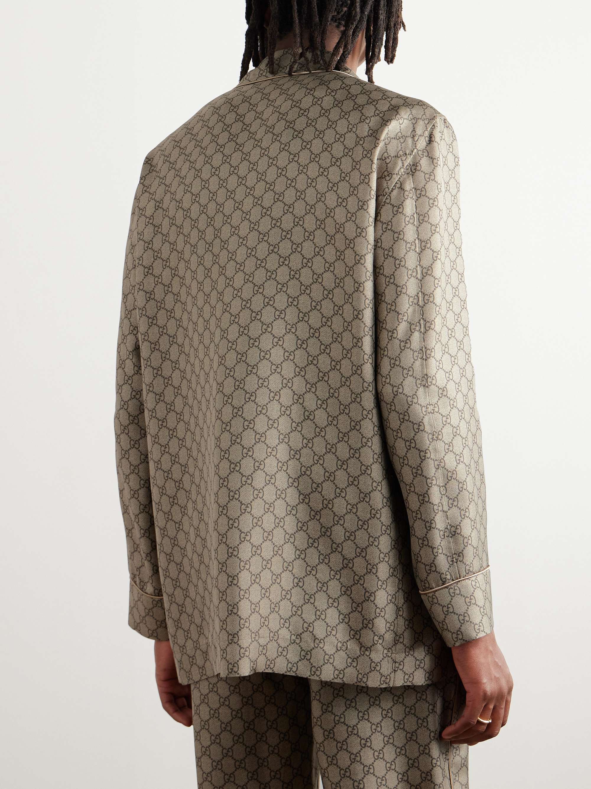 Monogrammed Silk Blazer view
