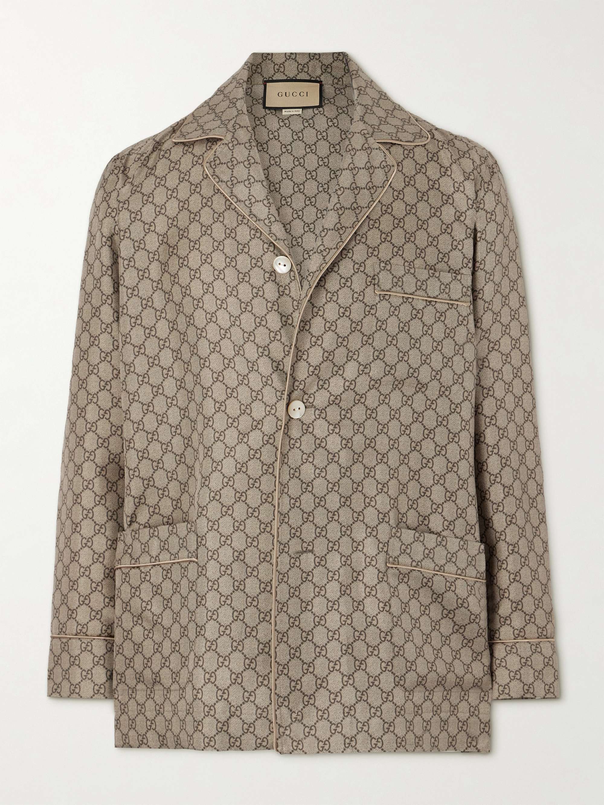 Monogrammed Silk Blazer view