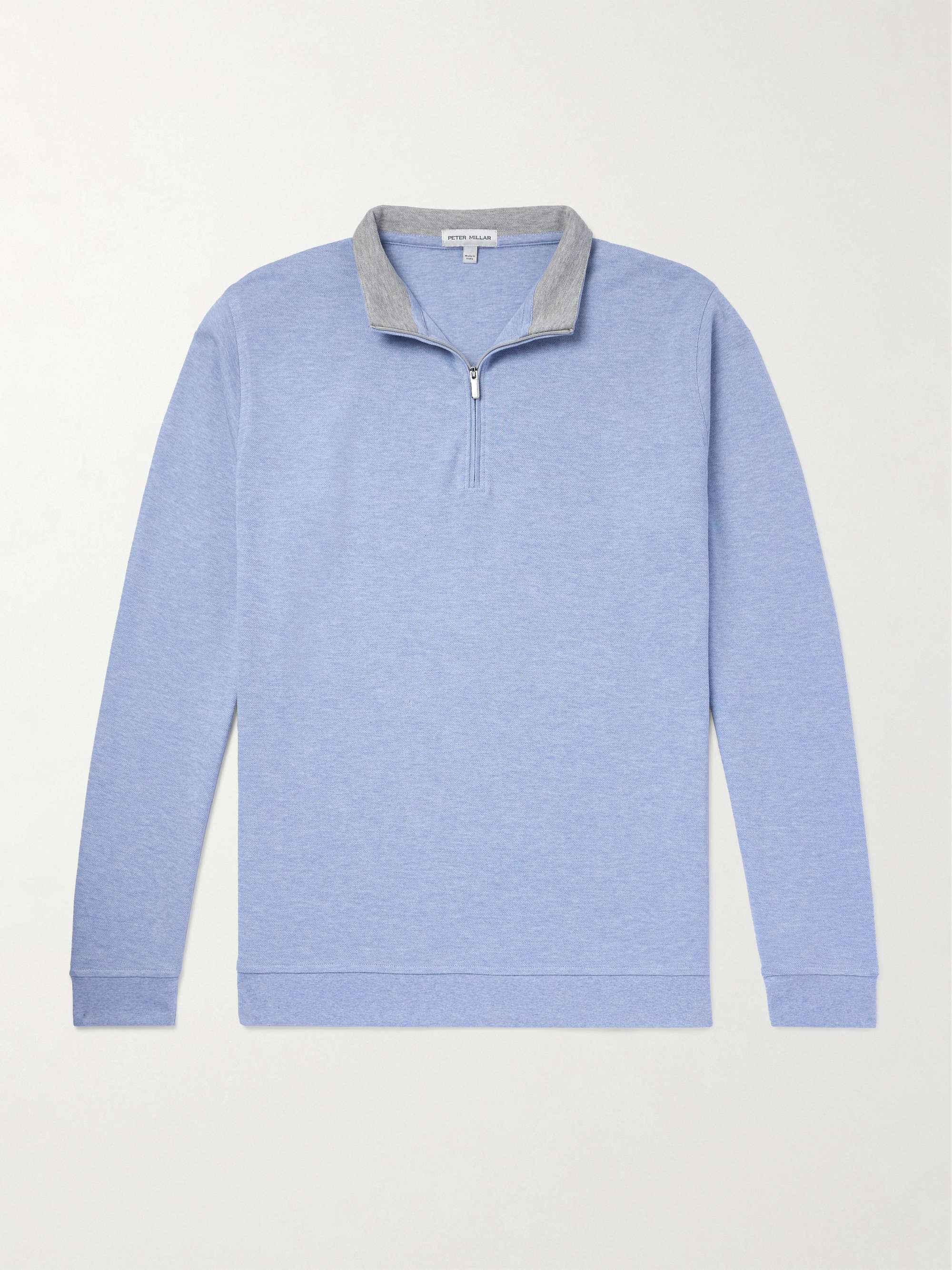 Crown Cotton-Blend Jersey Half-Zip Sweatshirt view