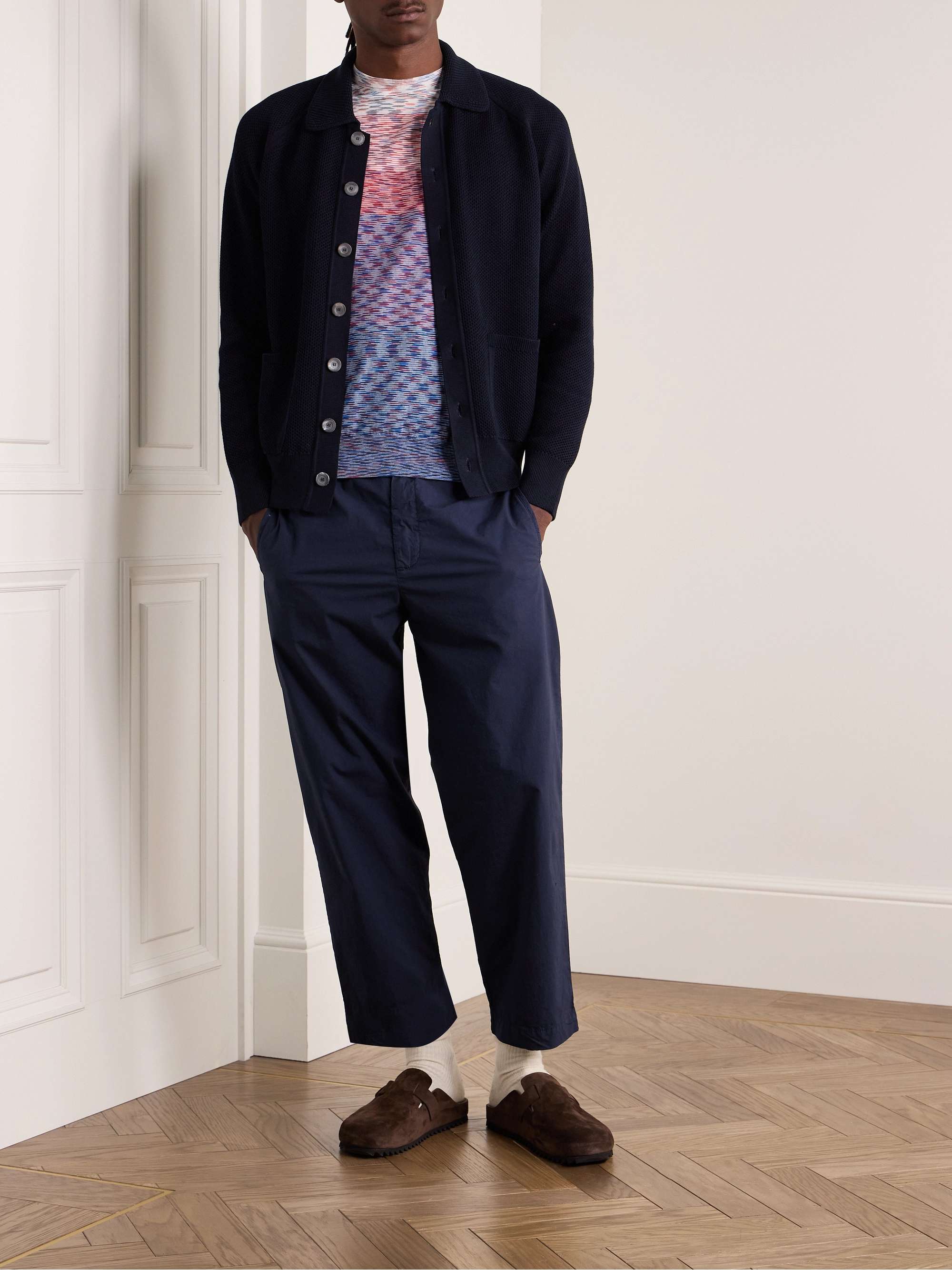 Honeycomb-Knit Cotton Overshirt view