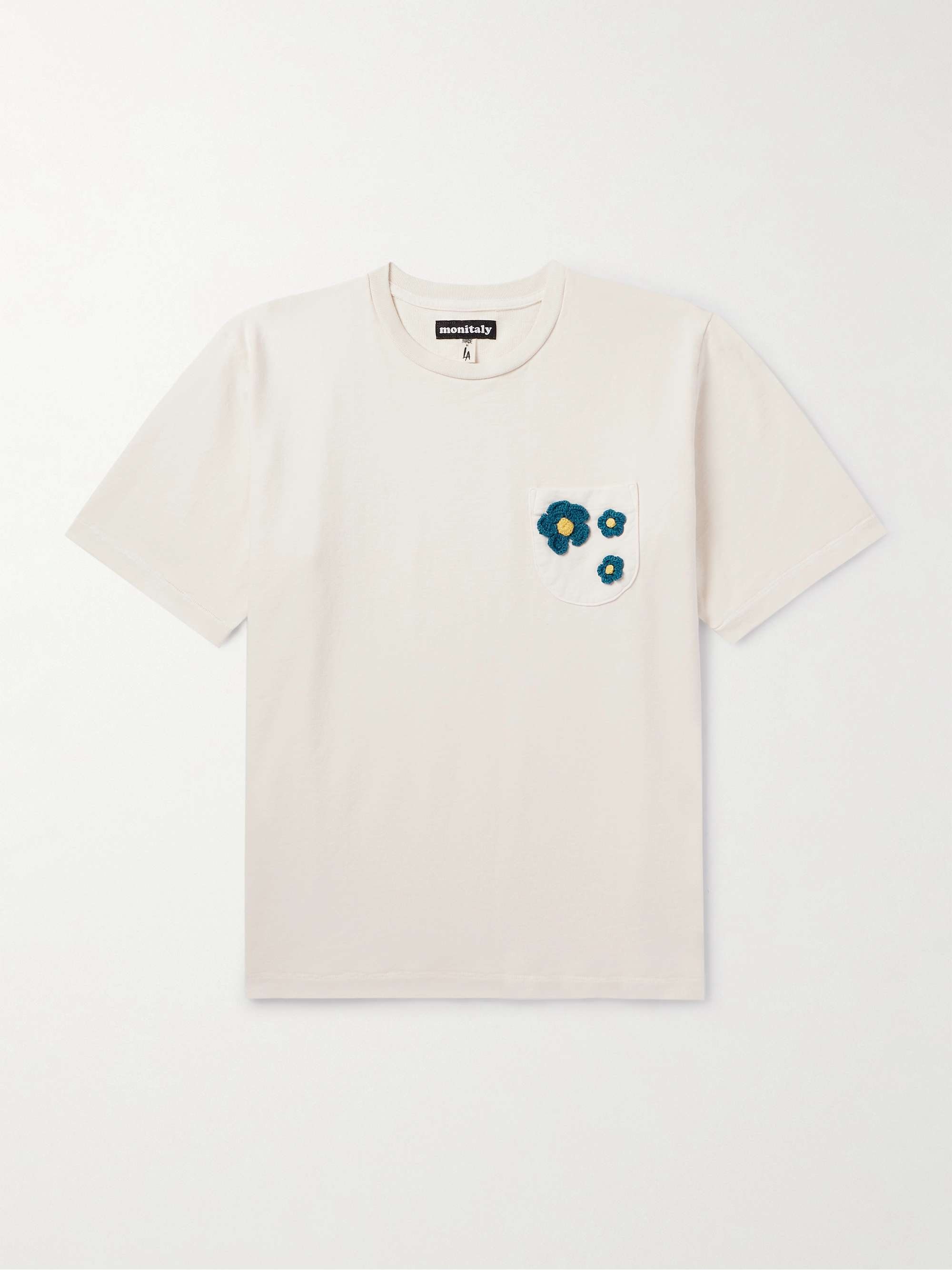 Crochet-Trimmed Cotton-Jersey T-Shirt view