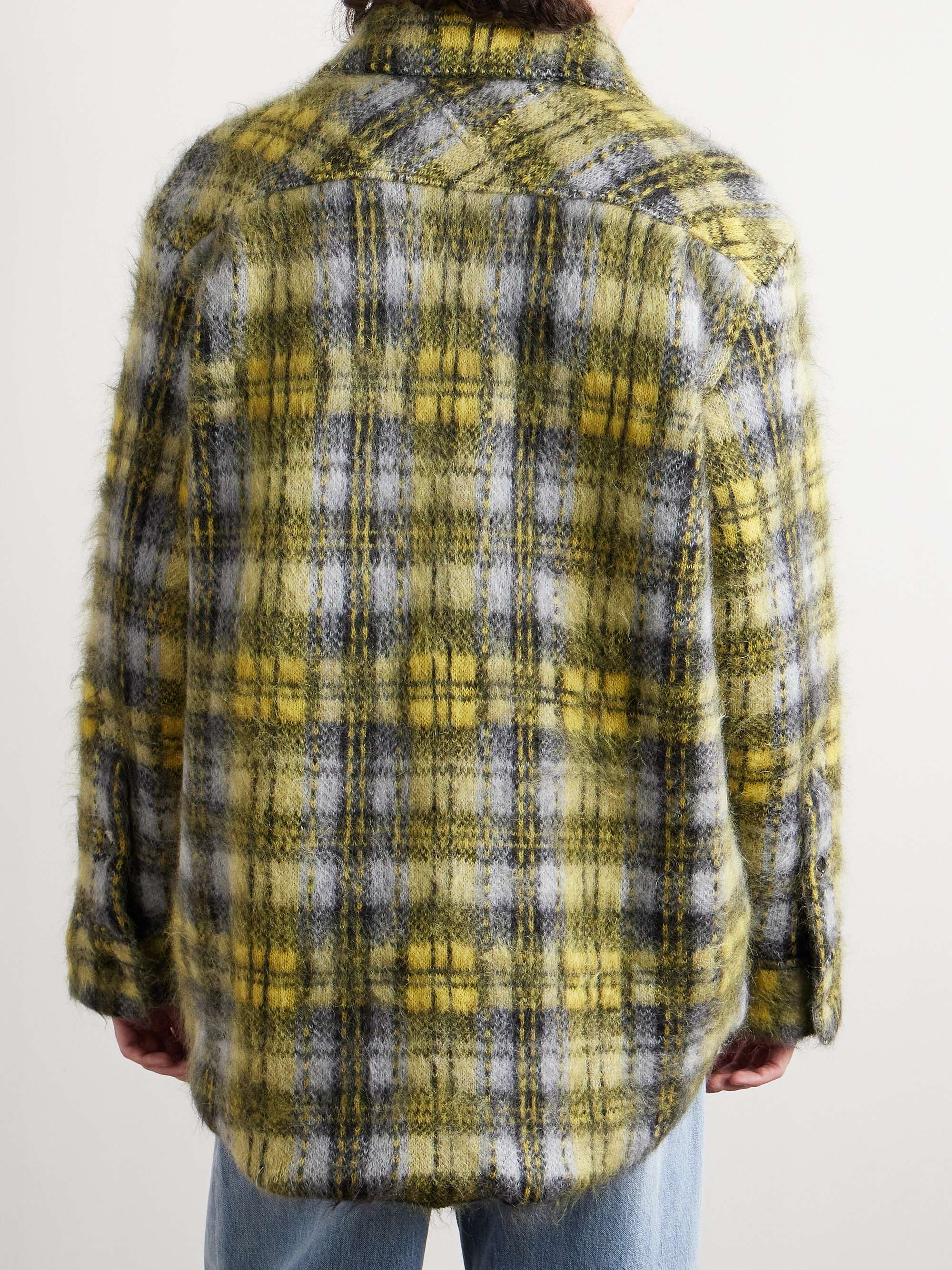 Oversized Checked Mohair-Blend Jacket view
