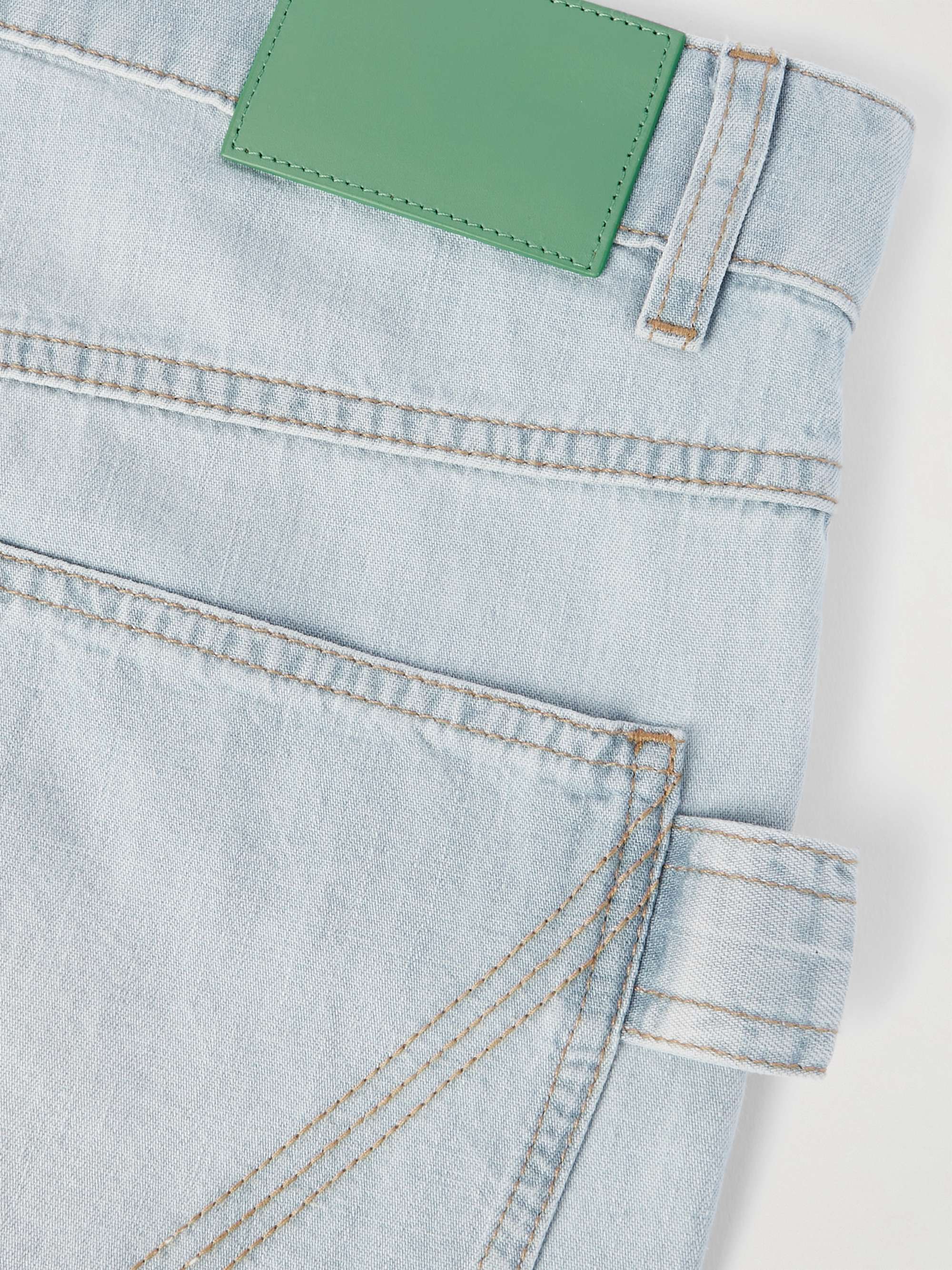 Straight-Leg Bleached Jeans view