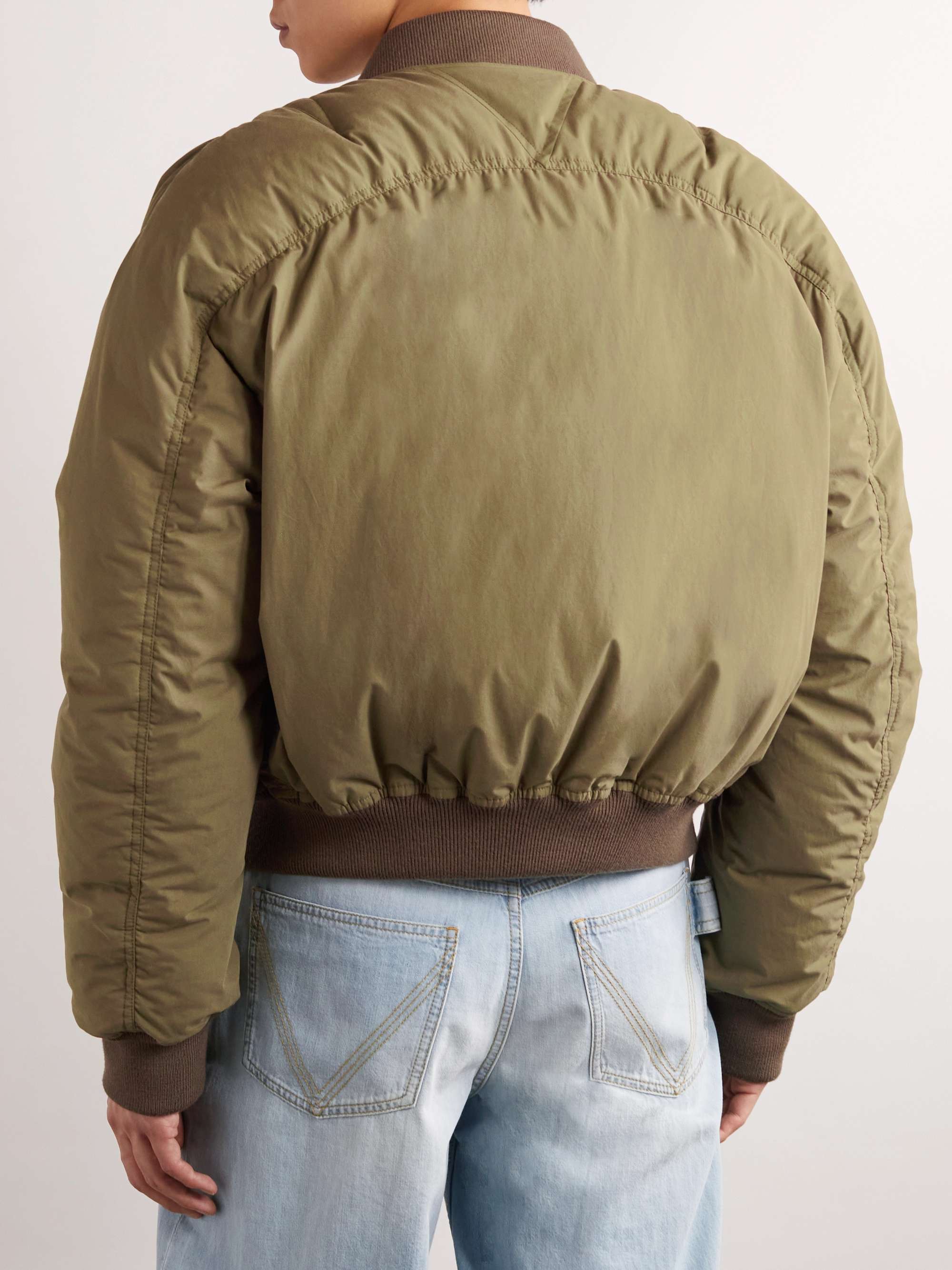 Frosted Cotton-Poplin Down Bomber Jacket view