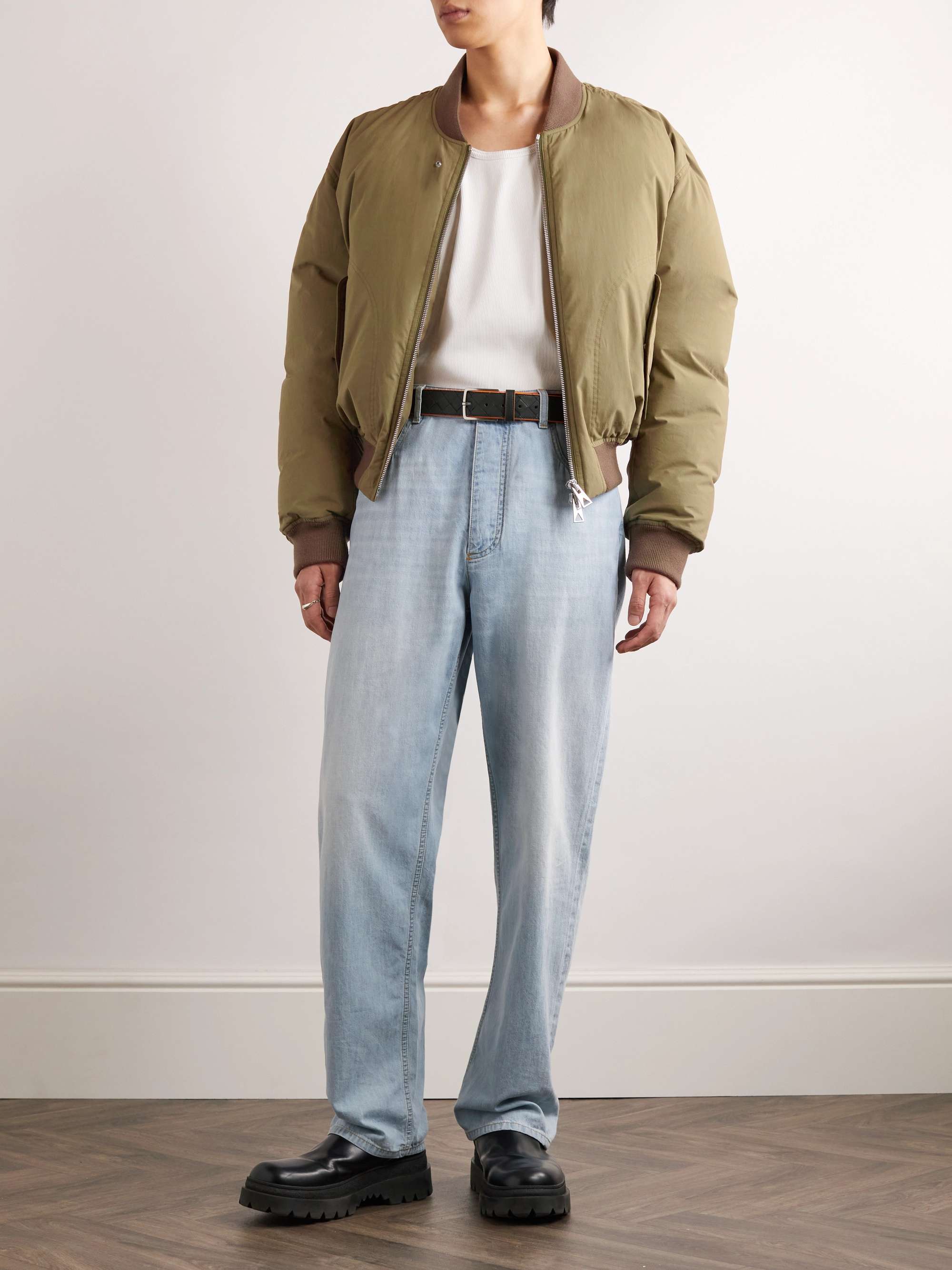 Frosted Cotton-Poplin Down Bomber Jacket view